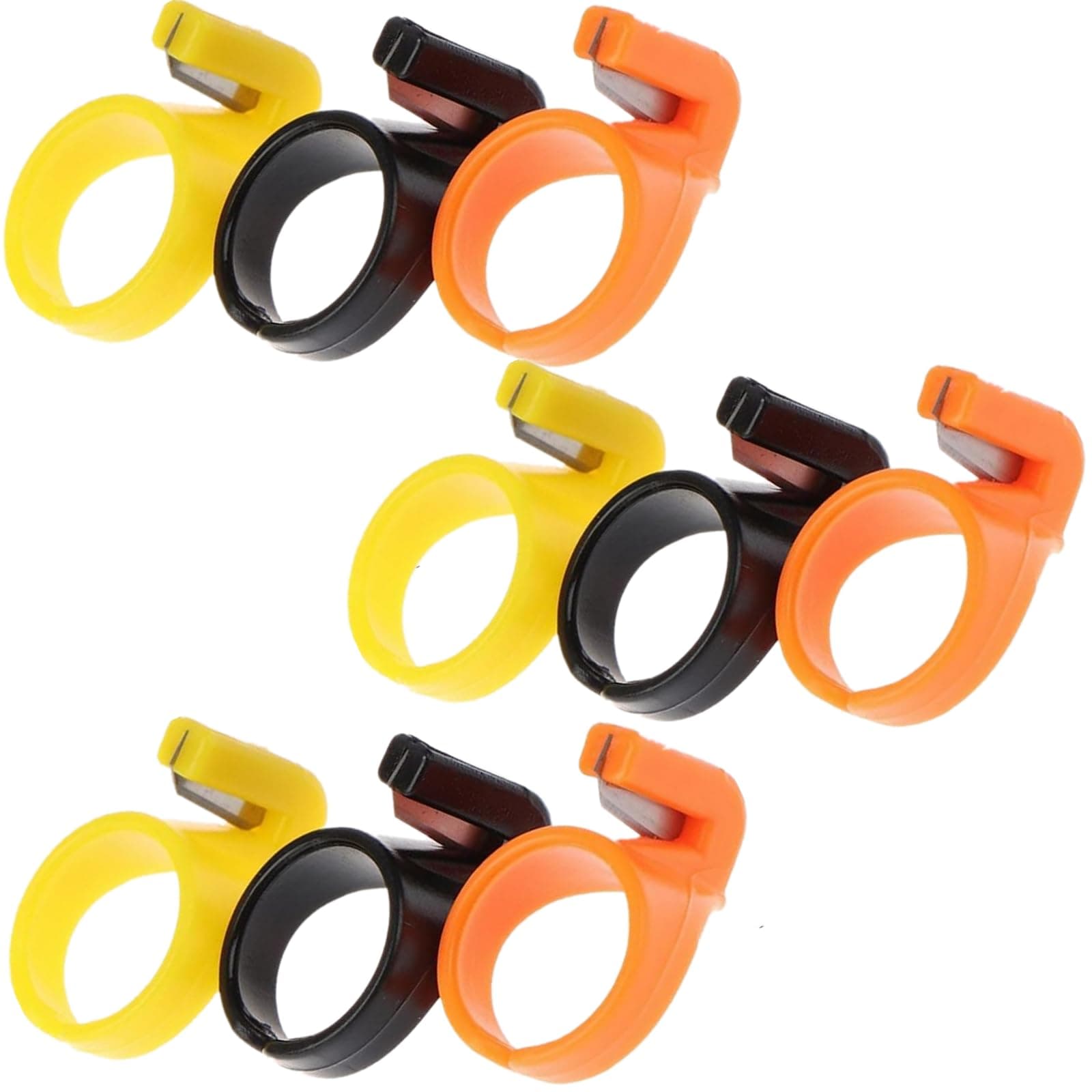 9 Pcs Sewing Thimble Seam Ripper for Sewing, Plastic Thimble Sewing Ring Thread Cutter Craft Yarn Cutting Tool Sewing Supplies for Sewing Crafting Removing Threads Tools, Random Color