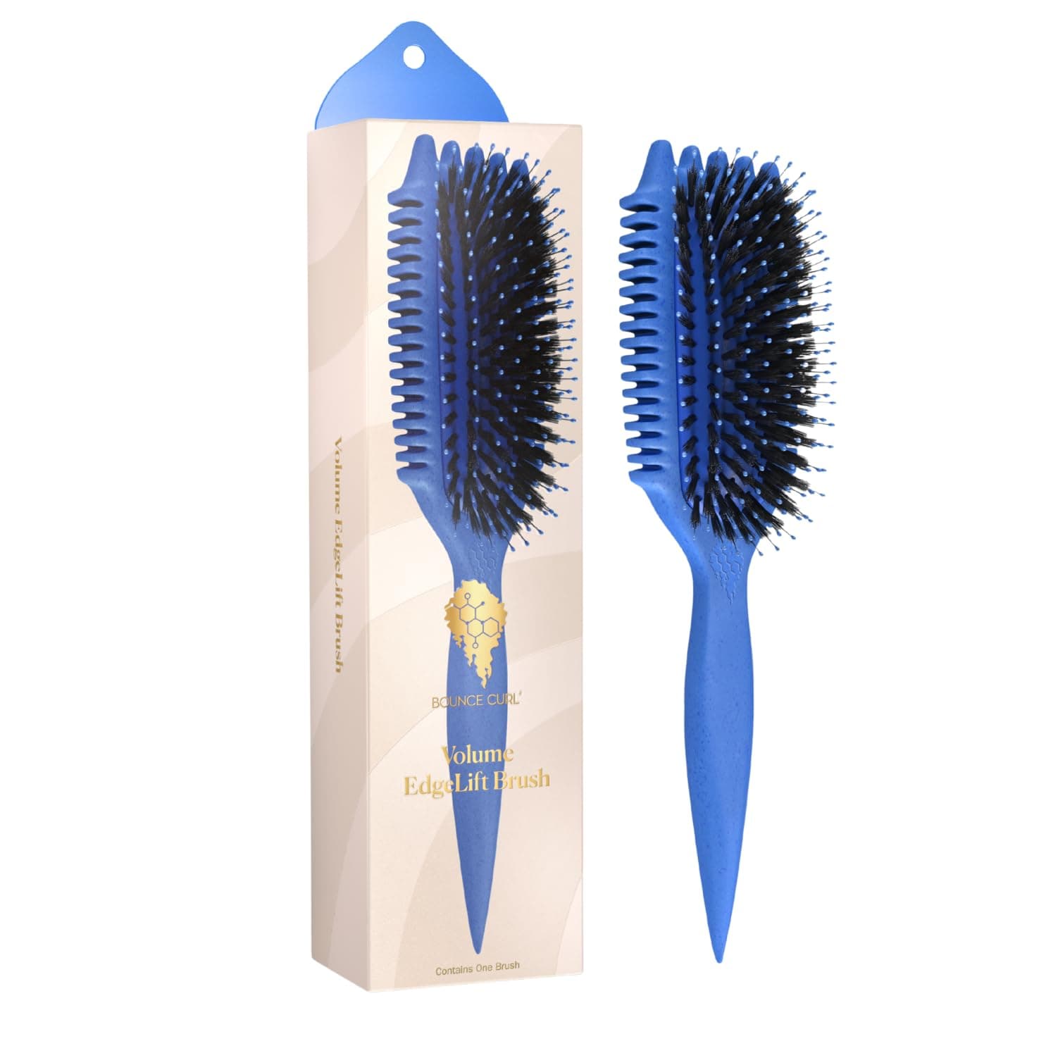 Volume EdgeLift Brush, 5-in-1 Tool for Volumized, Defined Curls, Waves & Coils - Blue