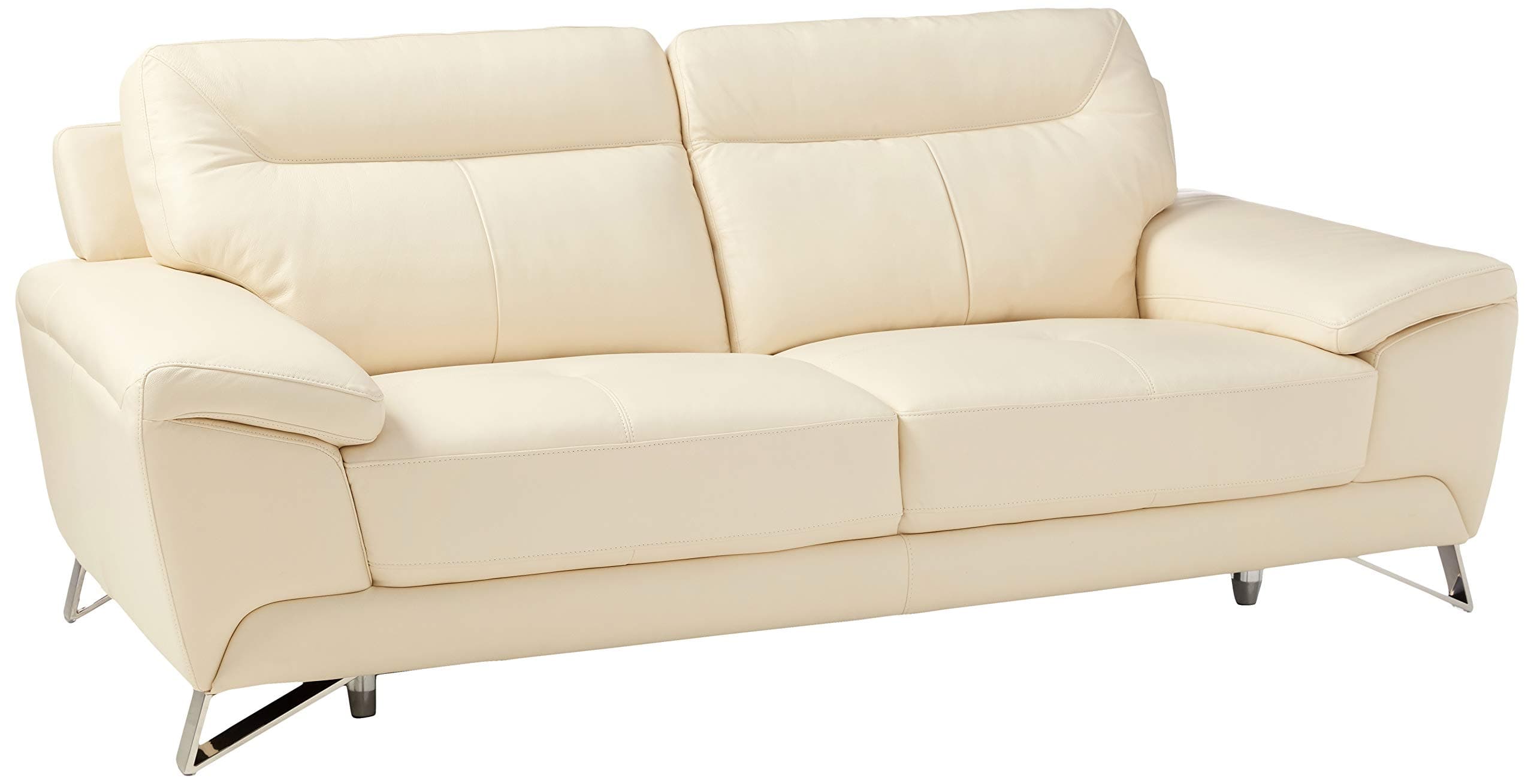 Cortesi HomePhoenix Leather Sofa, 80", Cream