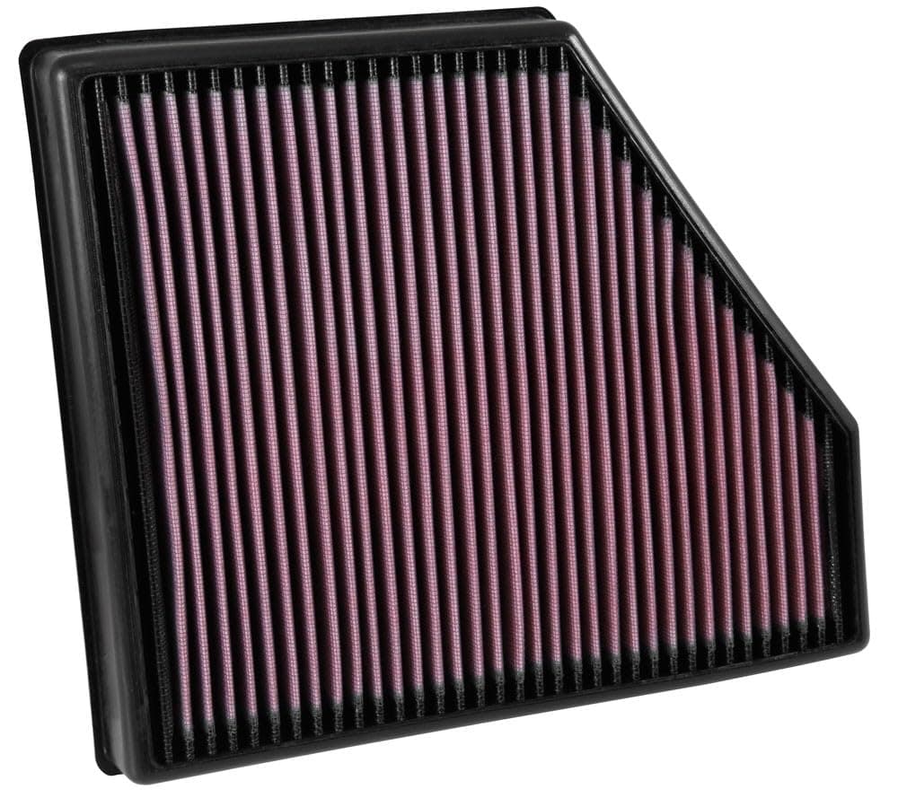 K&N High-Flow Original Lifetime Engine Air Filter: Increase Power: Premium, Washable: Compatible with 2016-2024 Chevrolet: Camaro, SS, ZL1, 33-5047