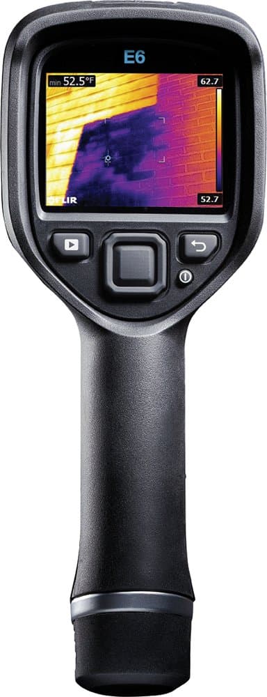 FLIR E6: Compact Thermal Imaging Camera with 160 x 120 IR Resolution, MSX, Wi-Fi and NIST