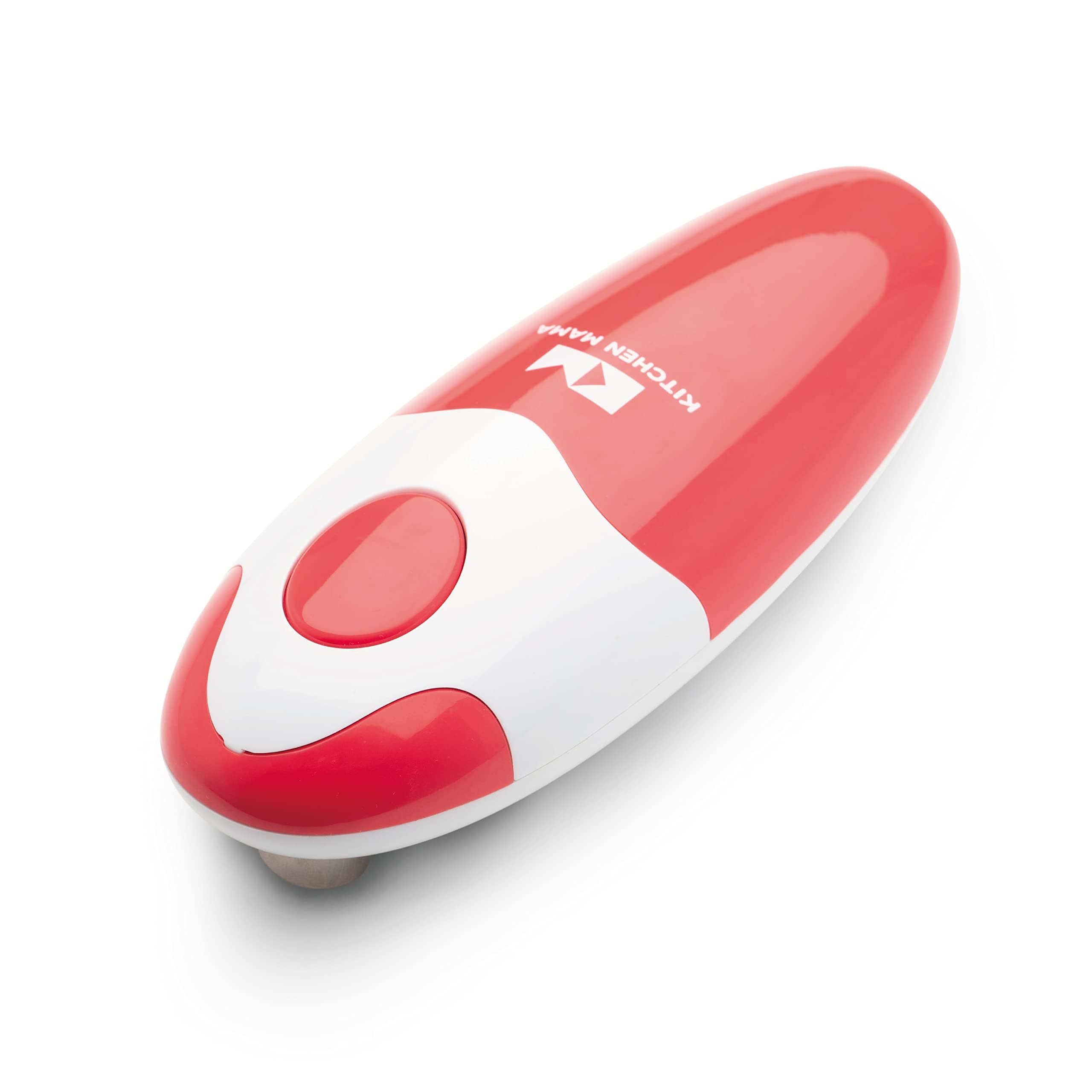 - Kitchen Mama Auto Electric Can Opener: Open Your Cans with A Simple Press of Button - Automatic, Hands Free, Smooth Edge, Battery Operated, YES YOU CAN (Red)