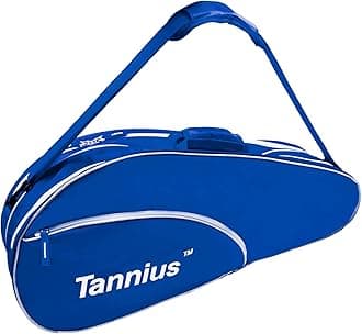 Tennis Racket Bag (3-5 Racquet), with Shoe & Phone Compartment and Protective Pad, Super Roomy and Lightweight Racquet Bag for Tennis, Badminton