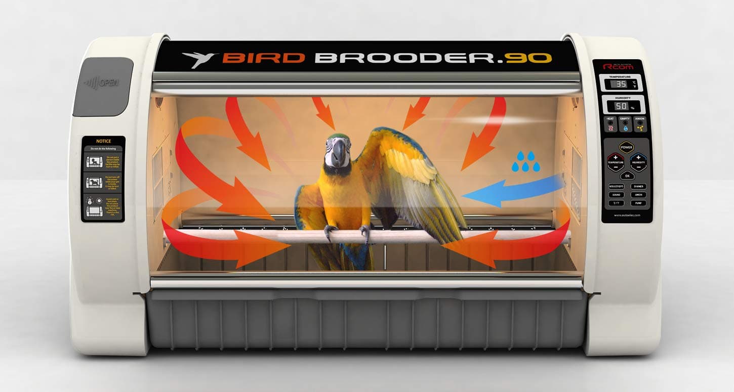 Bird Brooder MX-BL500N - 90cm Large, Intensive care unit for Birds, Newborn Chick or Small Sick Chick, Made in Korea, Your Local UAE Distributor