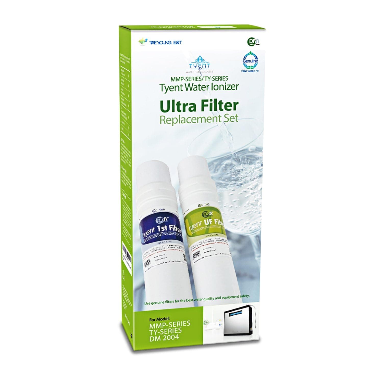 Authentic Tyent - Ultra Filter Replacement - Compatible with 5,7, 9 or 11 MMP Model Water Ionizers - High-Performance Filtration - Pure, Clean Drinking Water - Premium Carbon Block Filters Made in USA