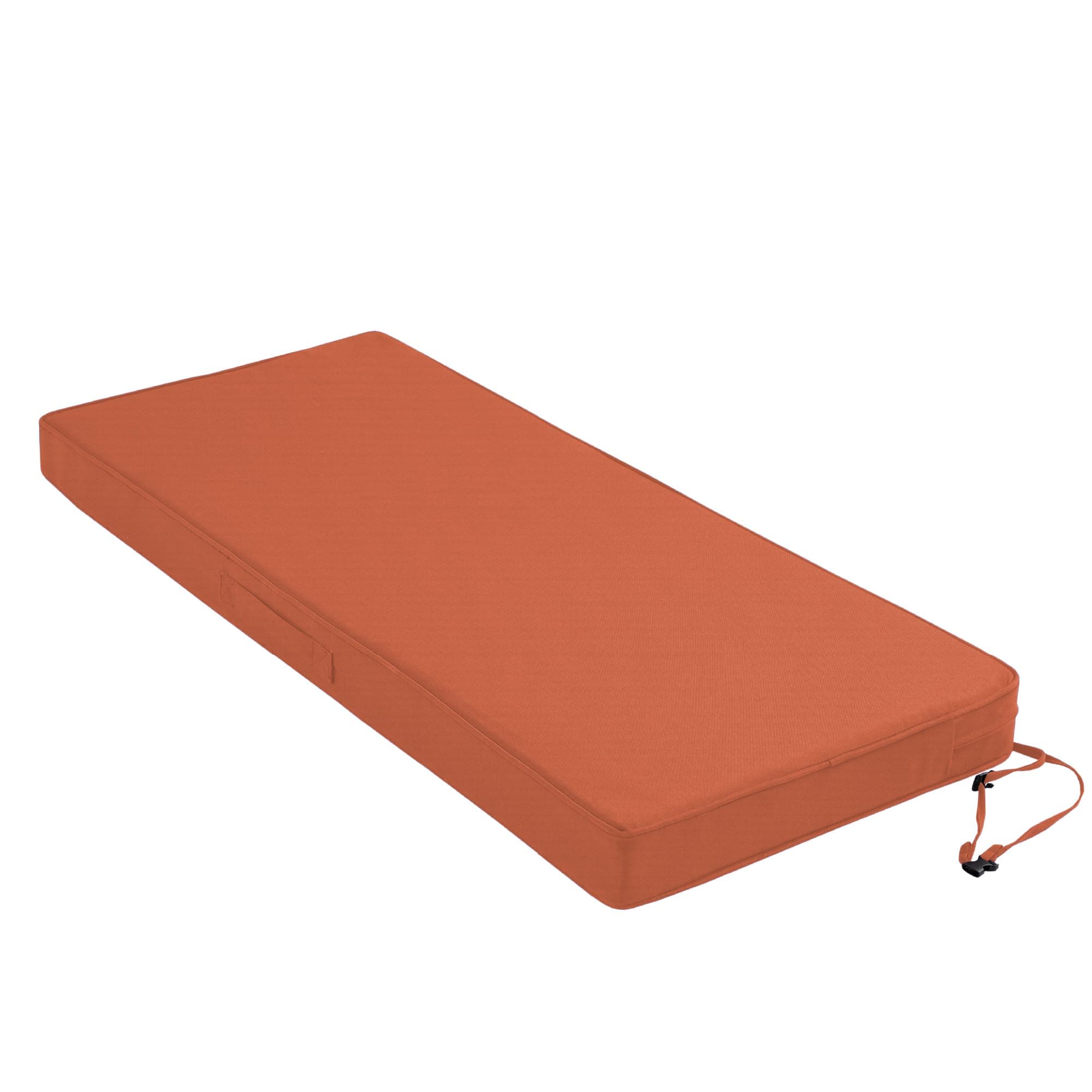Codi 100% Polyester Outdoor Bench Cushion Spice 48x18x3
