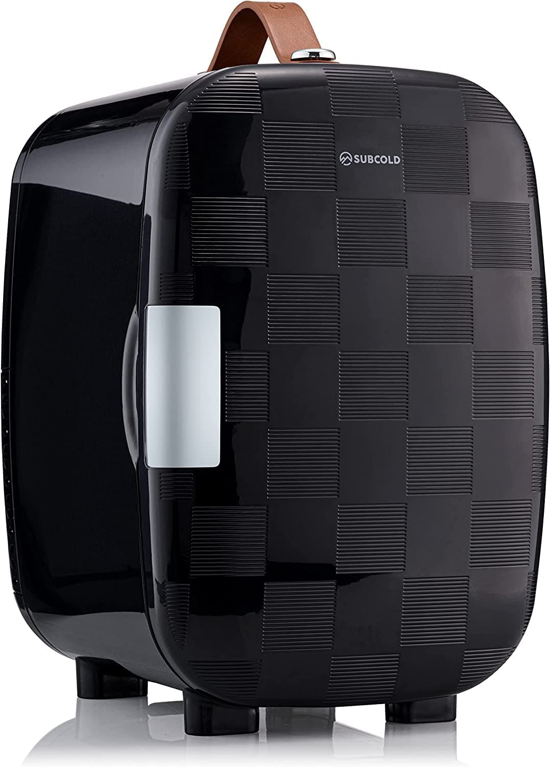 PRO6 Mini Fridge 6L / 8 Can – Quiet & Energy-Efficient, USB & AC Powered Small Fridges for Bedrooms, Car, Office | Portable Mini Fridge For Skincare, Beauty, Drinks & Snacks (Chequer Black)