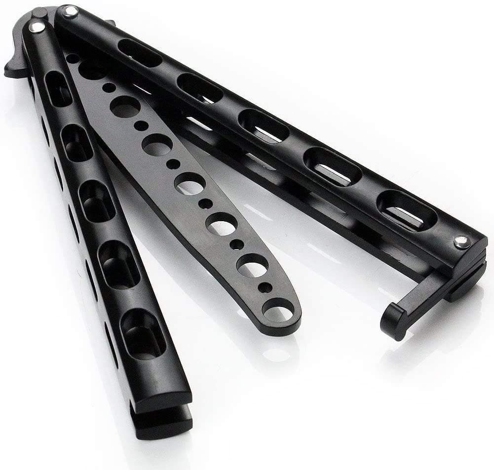 ROPPYAR Butterfly Knife Unsharpened Blade, Butterfly Action Practice Training Unsharpened Blade