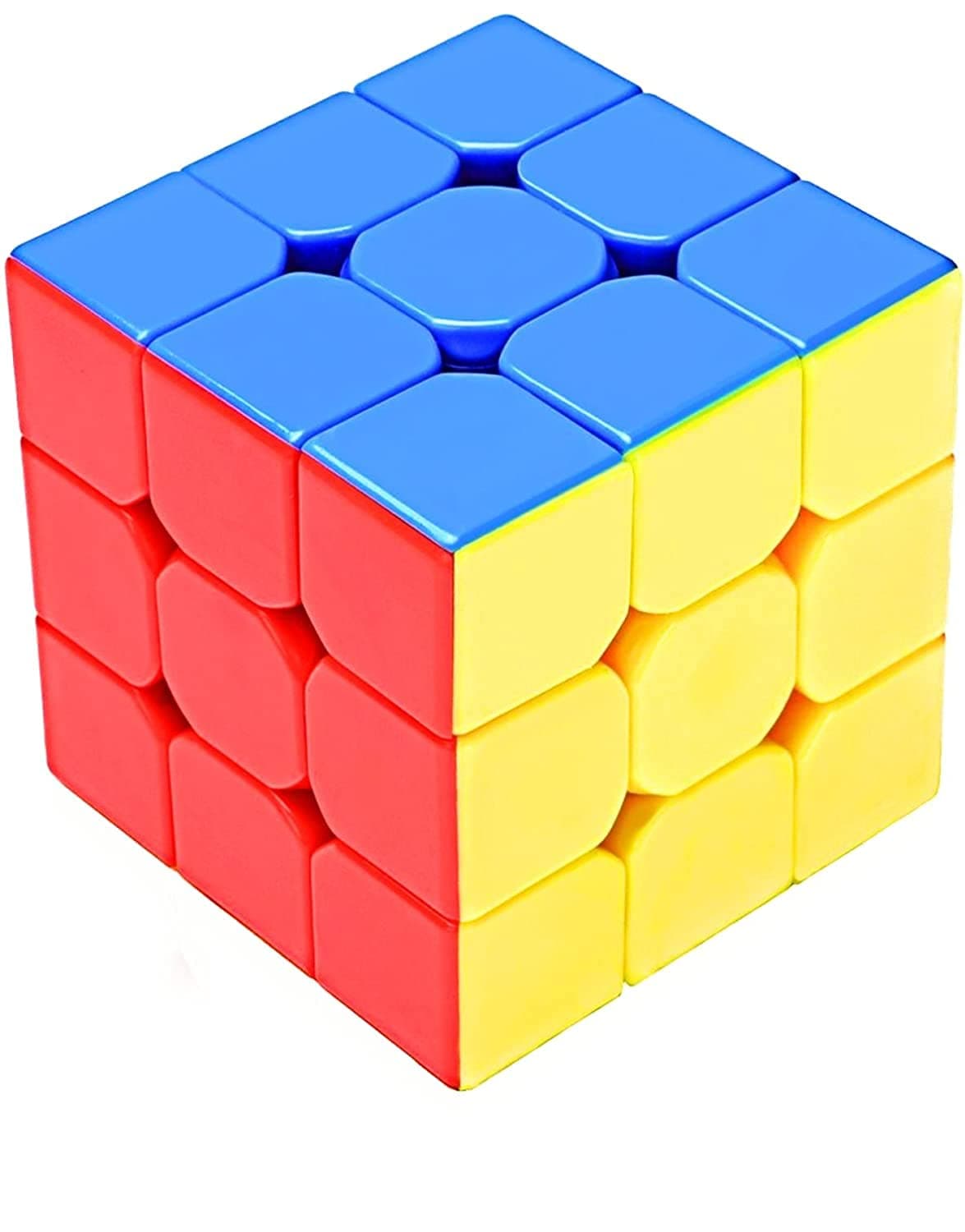 Cubes 3X3 High Speed Sticker Less Magic Puzzle Cube Game Toy Pack of 1,Multicolor,for Kid