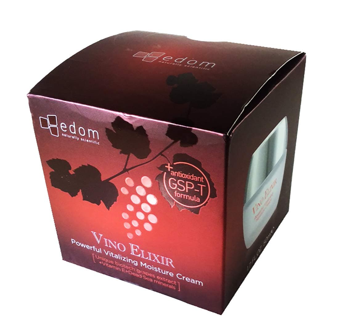 EDOM, Vino Elixir Powerful Vitalizing Moisture Cream. Vitamin E + Sea Minerals. 1.7 FL OZ