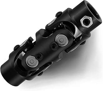 13/16" -36 Spline X3/4" Round Black Double U Joint Steering Universal Joint DOUBLE U Joint Shaft,Total Length: 5-1/8"