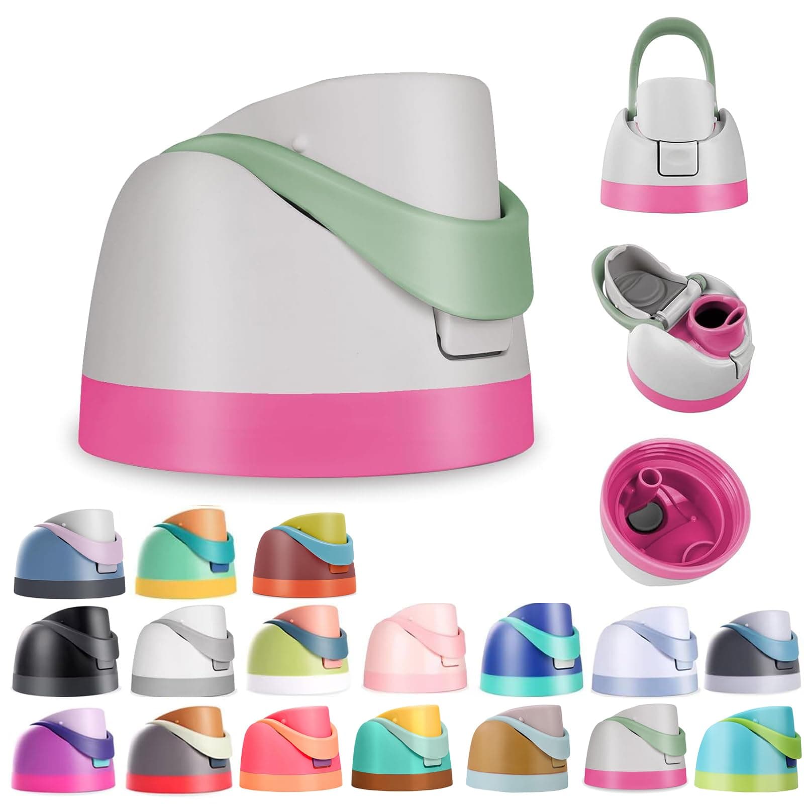 Replacement Lid for Owala Freesip, One Button Water Bottle Top Replacement Cap Compatible with Owala Cup 16oz 24oz 32oz 40oz, Leakproof Lids Accessory，BPA-Free，No Water Leakage