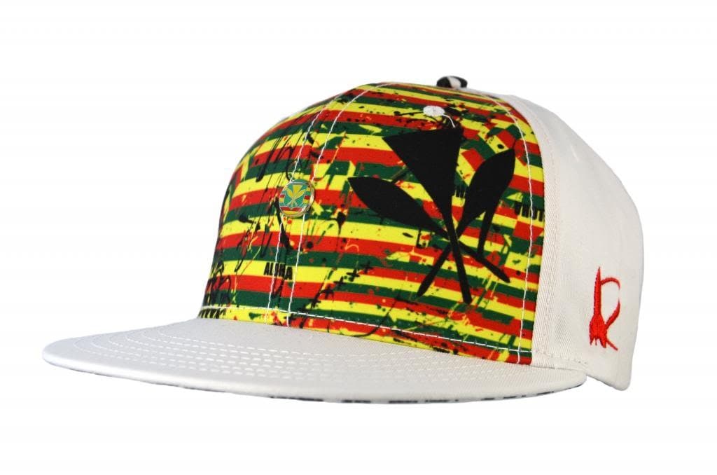 Rocket448 Men's Hawaii Aloha Snapback Adjustable White