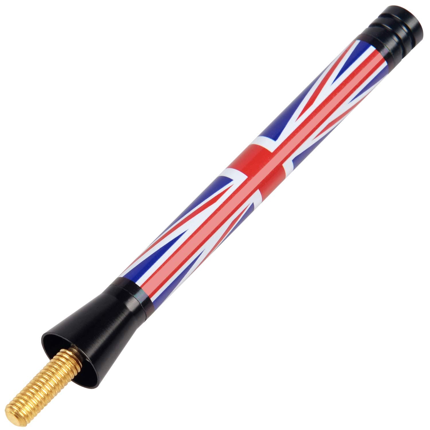 ONE250ONE250 Antenna, Compatible with Mini Cooper All Models - Will fit Any Mini Cooper, Cooper S, Convertible, Countryman, Clubman, Coupe or Roadster (Red/Blue/White Union Jack UK Flag)