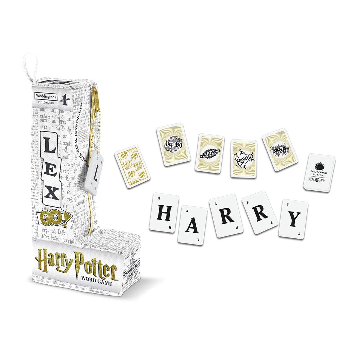 Waddingtons Number 1 Harry Potter Lex-GO! World Tile Game, enter the world of Hogwarts and create crosswords and anagrams with a magical twist, educational travel game for players aged 8 plus