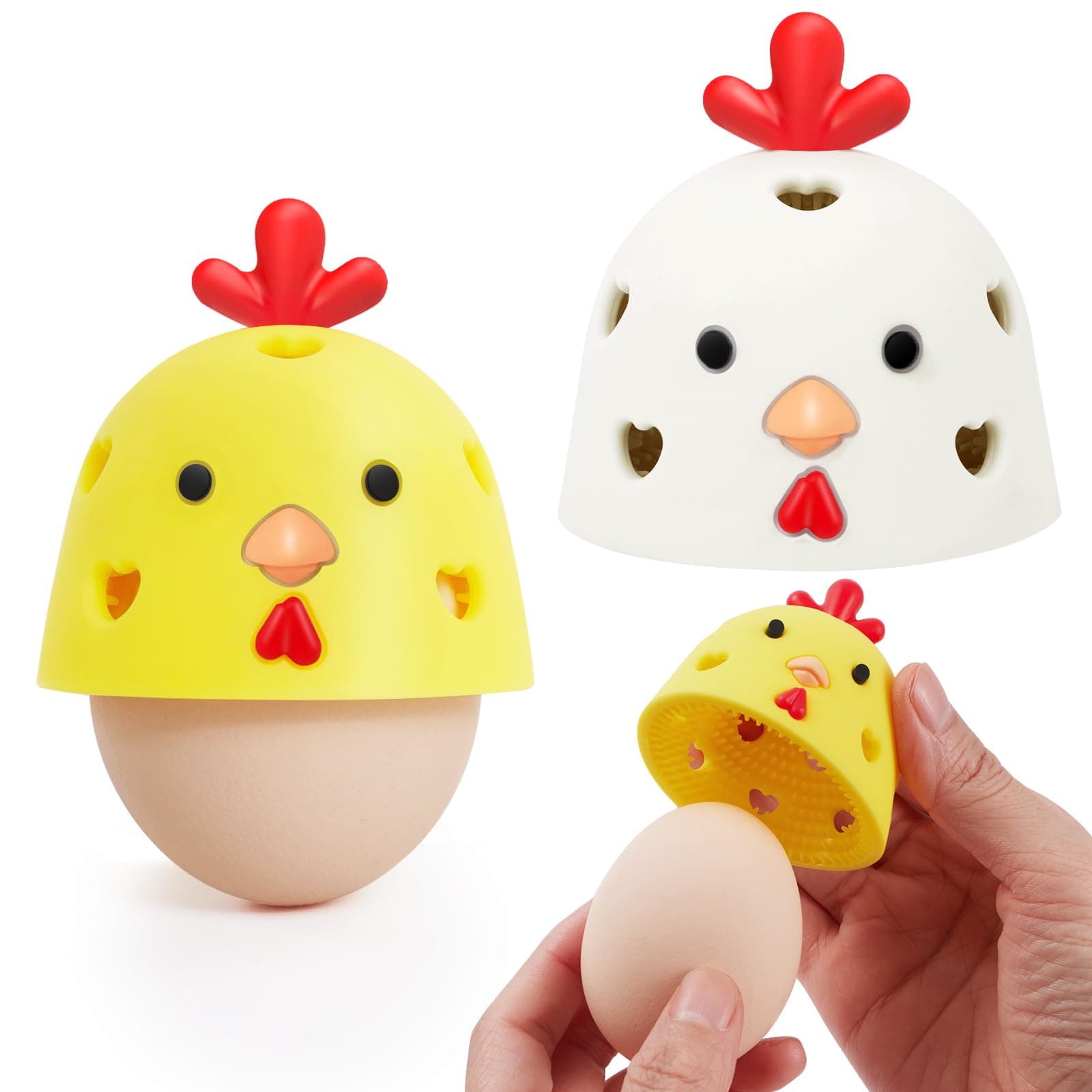 2Pcs Reusable Silicone Egg Cleaner, Egg Scrubber for Fresh Eggs, Perfect for Kitchen and Dining Room