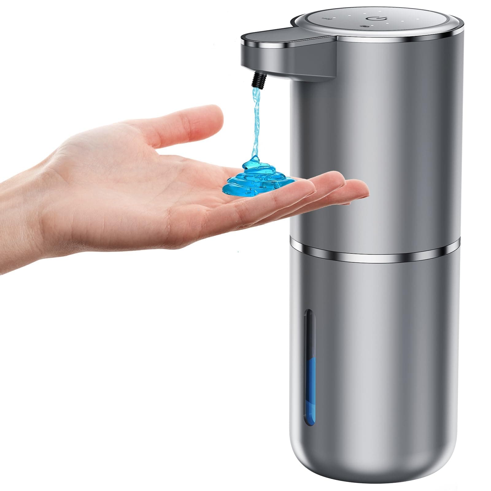 Automatic Soap Dispenser Touchless Automatic Liquid Soap Dispenser 4 Adjustable 1500mAh Soap Dispensing Levels Wall Mount for Kitchen and Bathroom