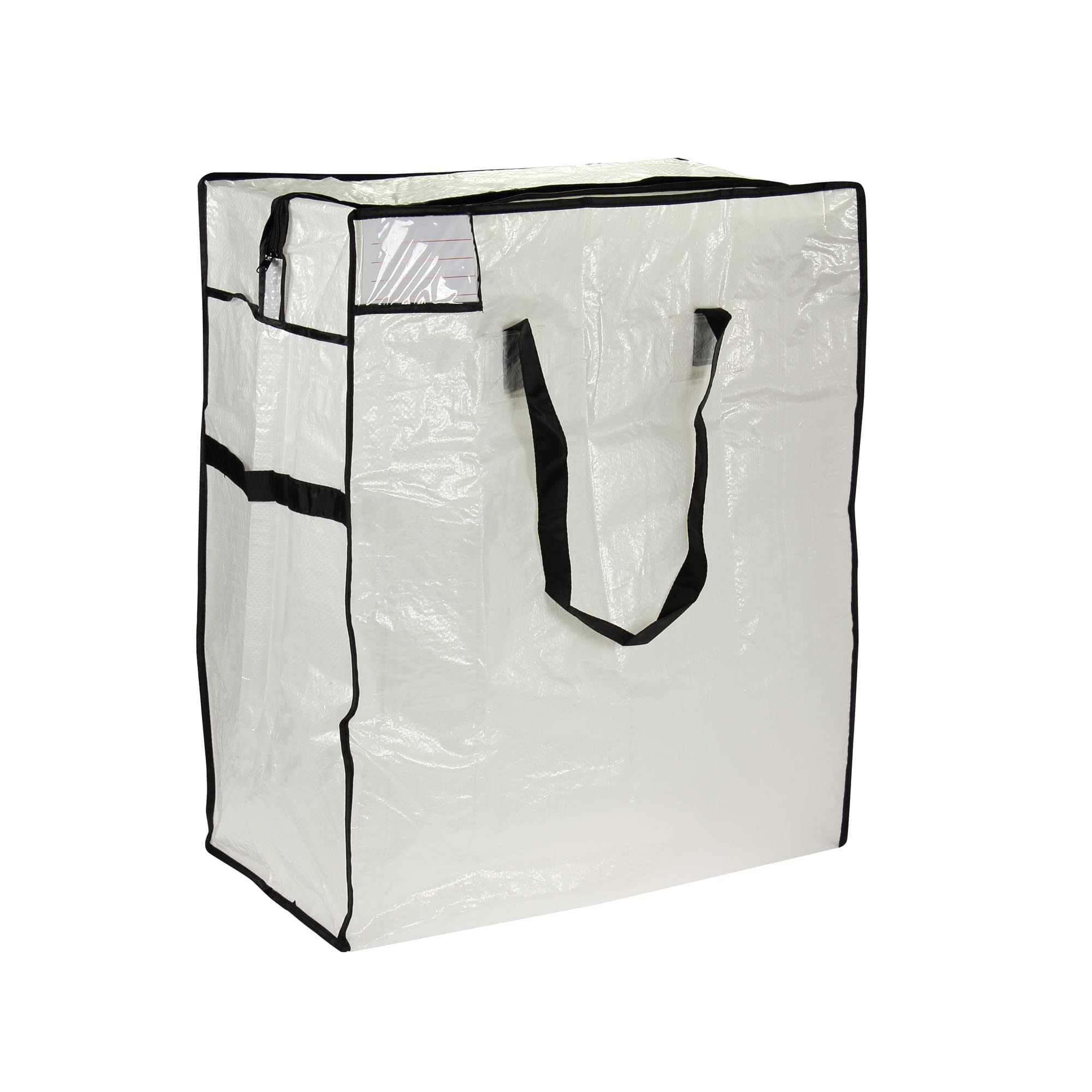 Medium Storage Bag, Clear Polyethylene with Black Trim