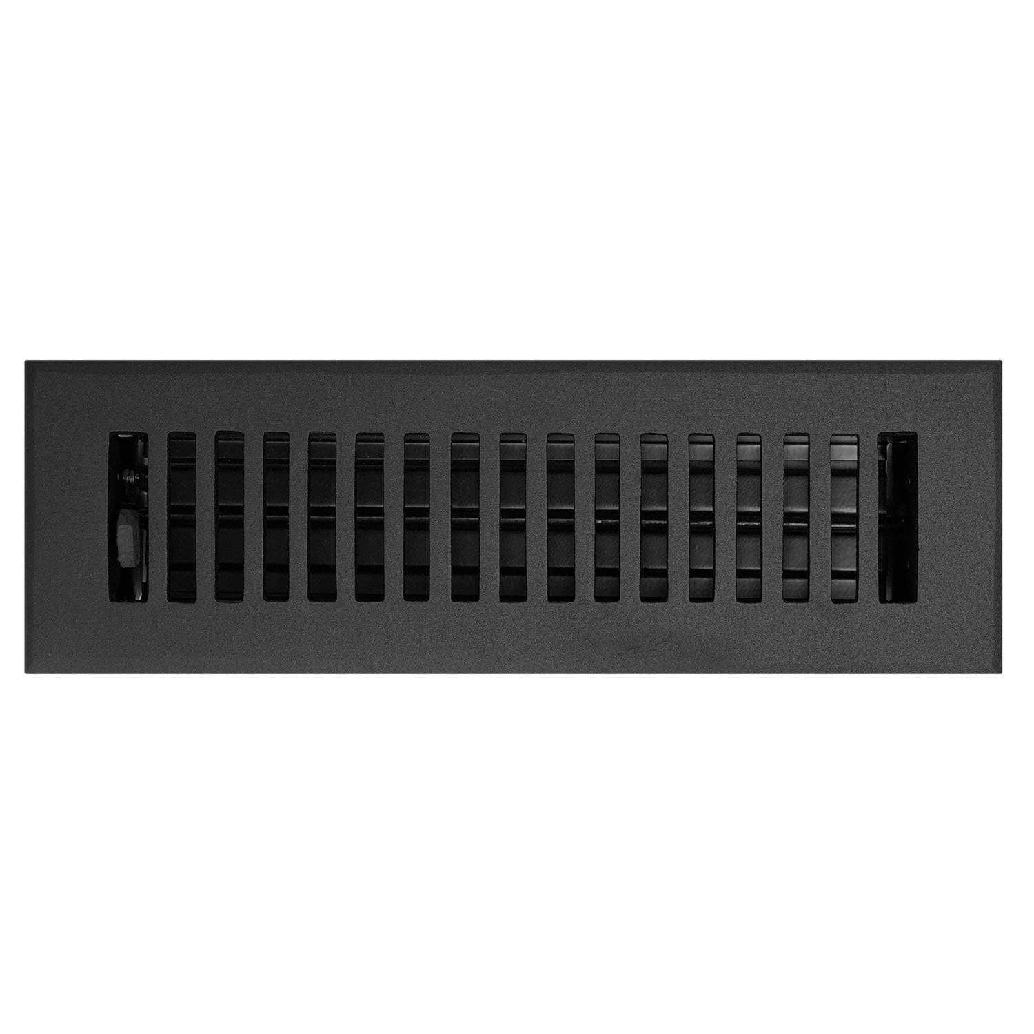 Contemporary Vent Cover, Solid Cast Aluminum Interior, Controls Air Flow, 2 x 10 inches (Overall Face: 3.75 x 11.5 inches), Matte Black