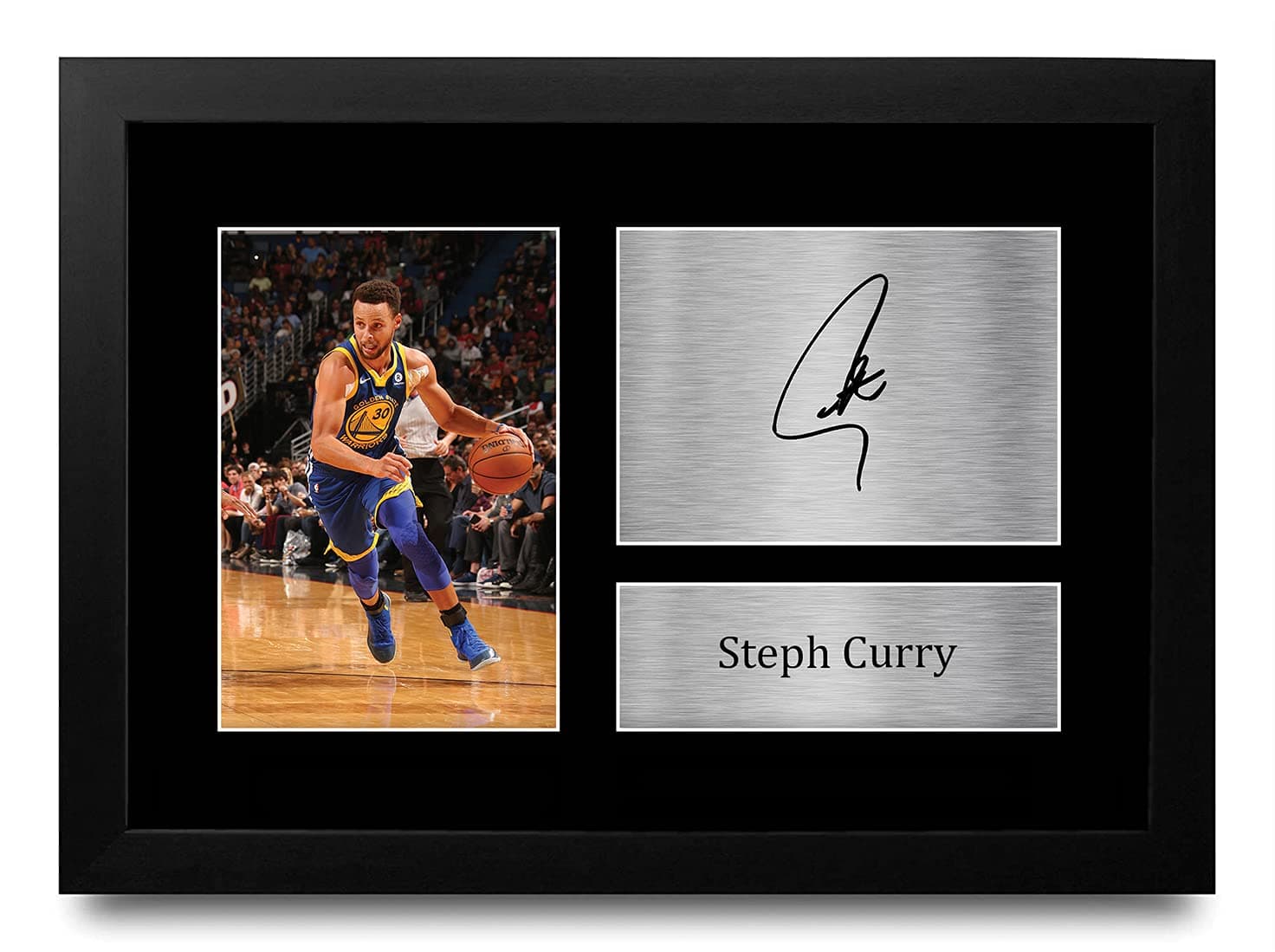 HWC Trading FR Stephen Steph Curry Gift Signed FRAMED A4 Printed Autograph Golden State Warriors Gifts Photo Display