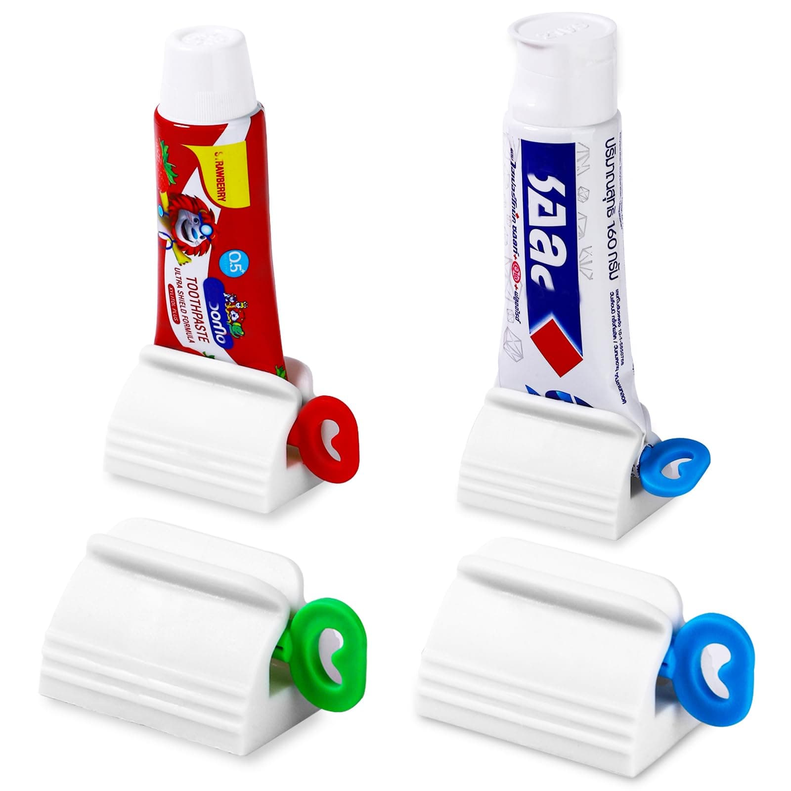 Toothpaste Squeezer, Set of 4 Tube Roller Squeezer, Dispenser, Simple and Practical