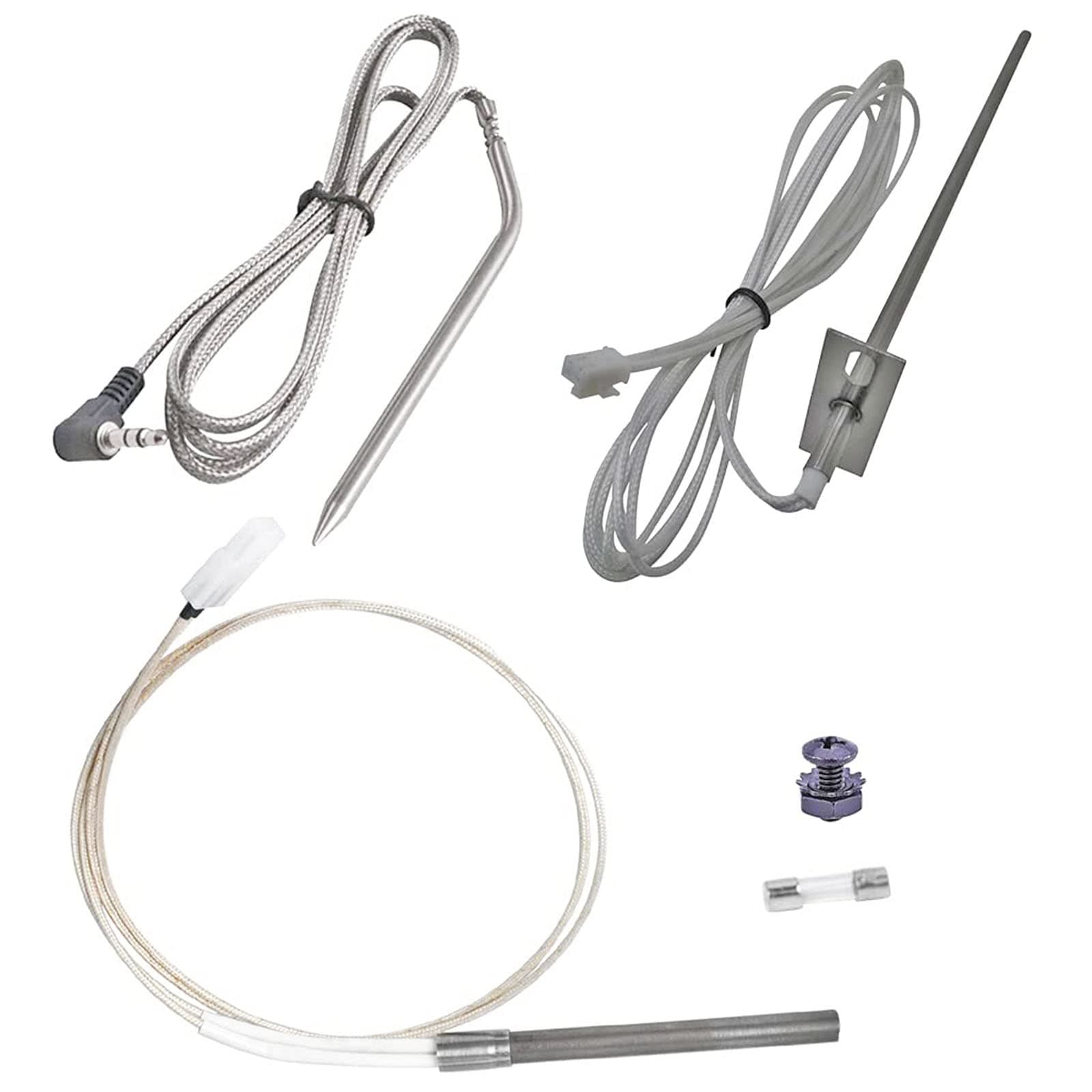 Replacement for Camp Chef RTD Temperature Probe Sensor, Hot Rod Ignitor and Meat Probe Part Kit for Camp Chef Wood Pellet Grill Digital Thermostat Parts
