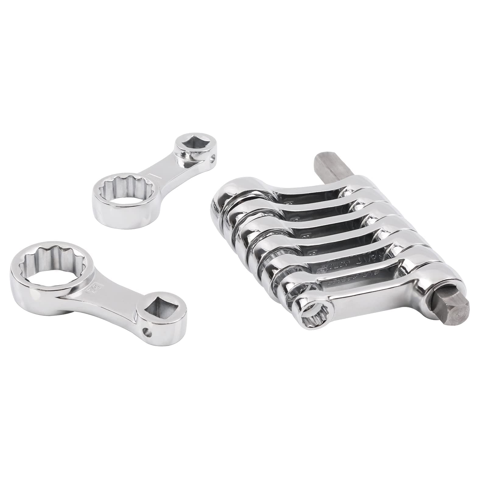 DISEN 9pcs Torque Adapter Set SAE, Durable Torque Wrench Adapter, Torque Adapter 3/8" Drive, 12 Point, Set Including 3/8", 7/16," 1/2", 9/16", 5/8", 11/16", 3/4", 13/16", 7/8"