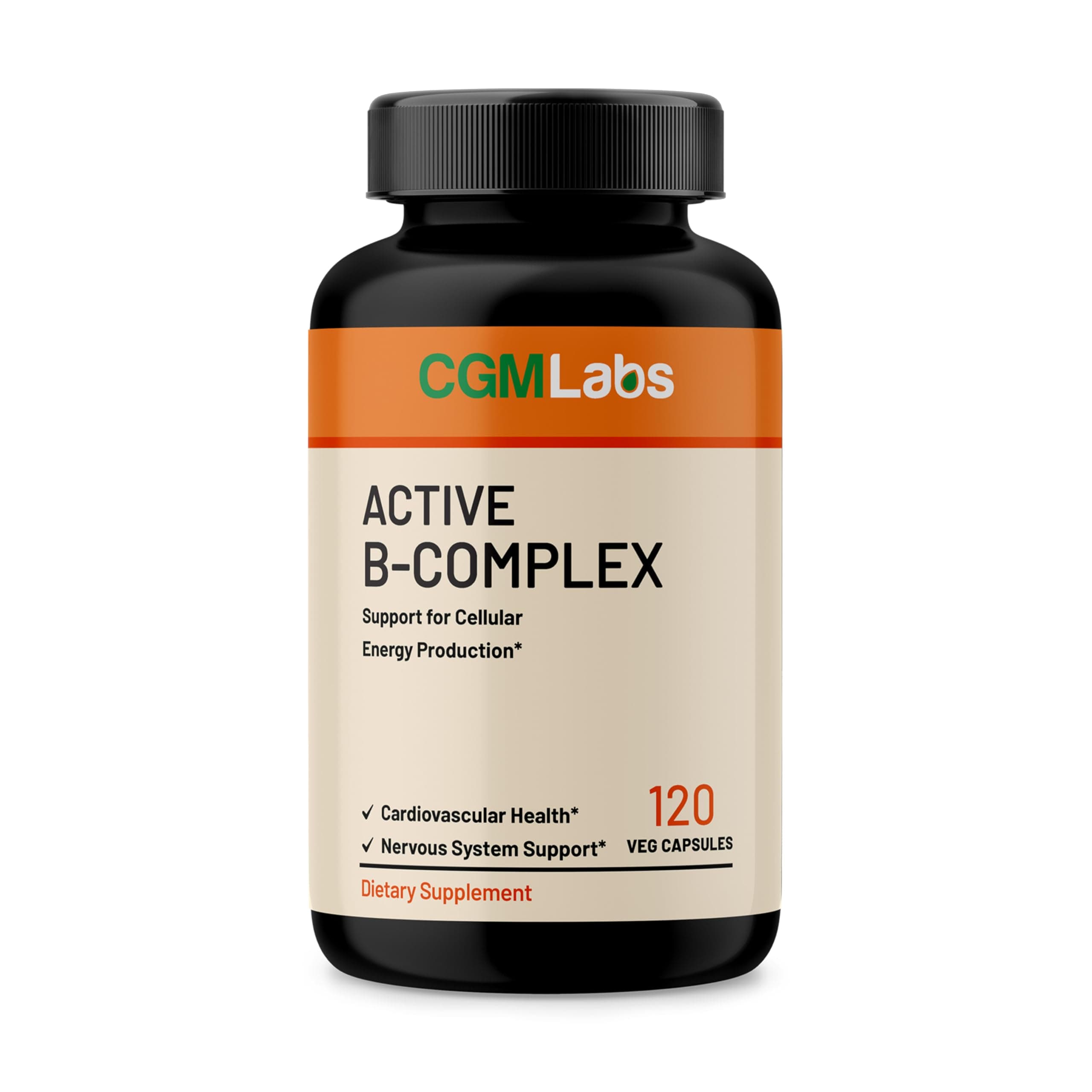- Vitamin B Complex - Active B1, B2, B3, B6, B12, Thiamine, Riboflavin, Niacin, Folate, Biotin, Pantothenic Acid, Inositol by CGM Labs