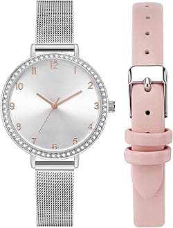 KIMOMTKIMOMT Womens Watches Leather Quartz Watch Waterproof Fashion Wristwatch for Women Ladies Girls