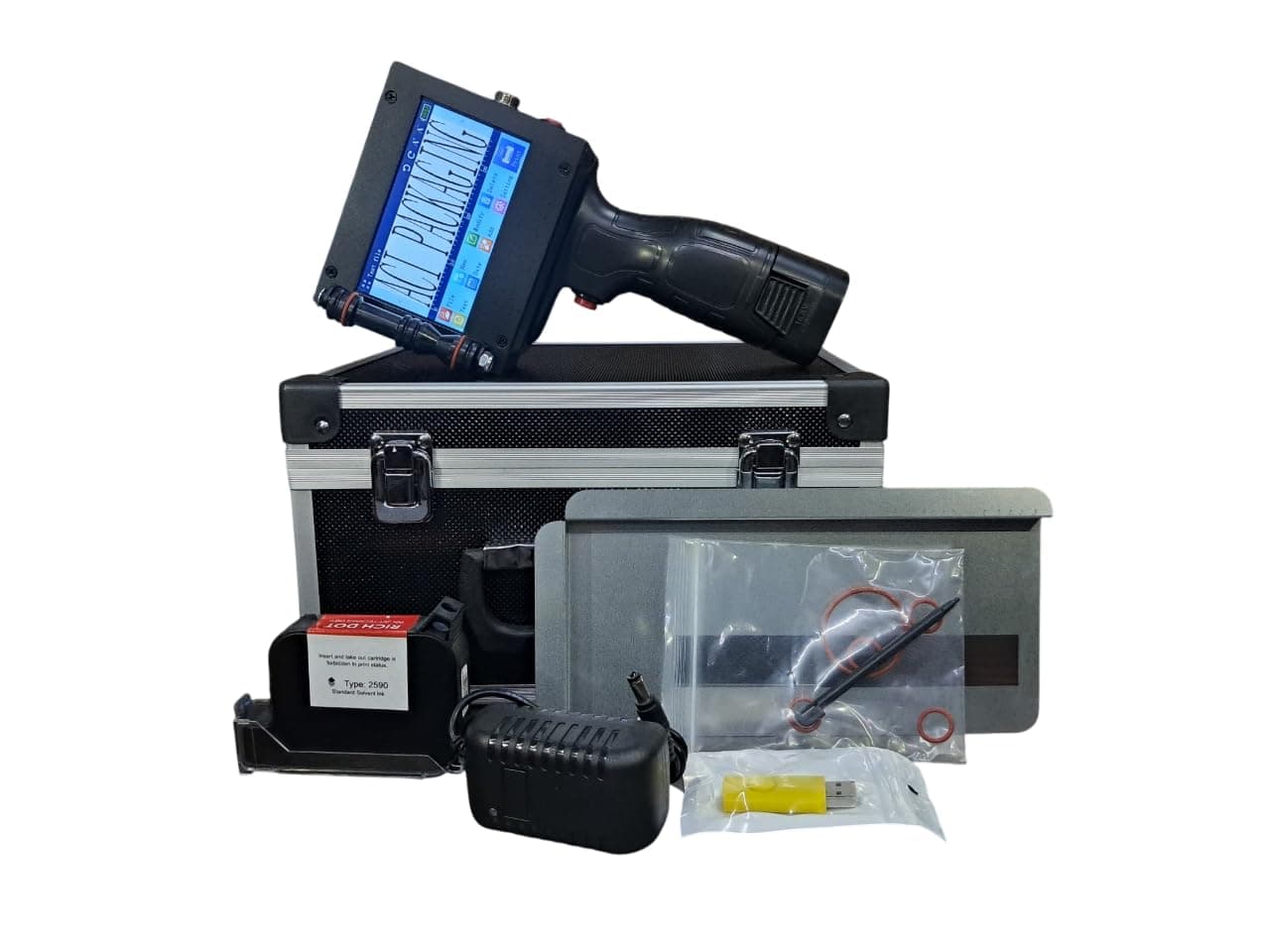 New Upgraded Handheld Inkjet Printer with High Resolution Print Quality Inkjet Printer Digital Logo Date Number Tij Printing Machine