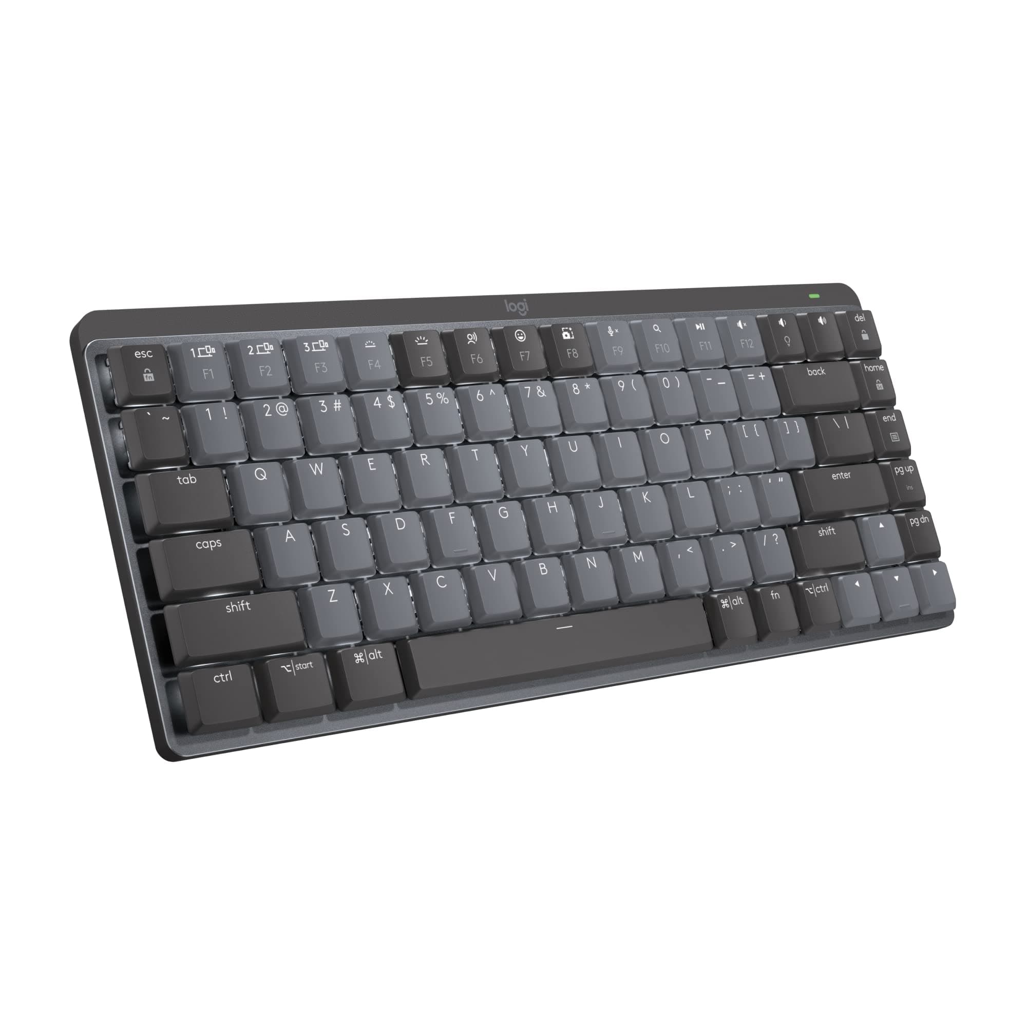 MX Mechanical Mini Wireless Illuminated Keyboard, Clicky Switches, Backlit, Bluetooth, USB-C, macOS, Windows, Linux, iOS, Android, Metal