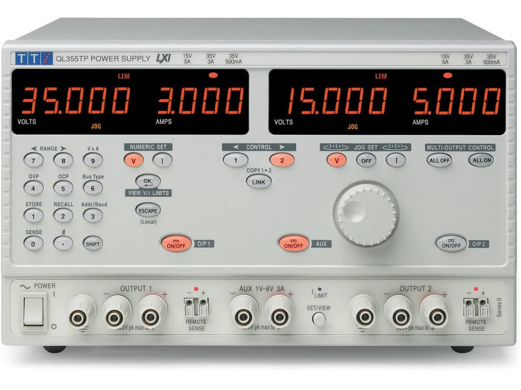 TTi QL355TP SII - Dual 0-35V/0-5A * plus 1-6V/3A LXI/USB/RS232/GPIB
