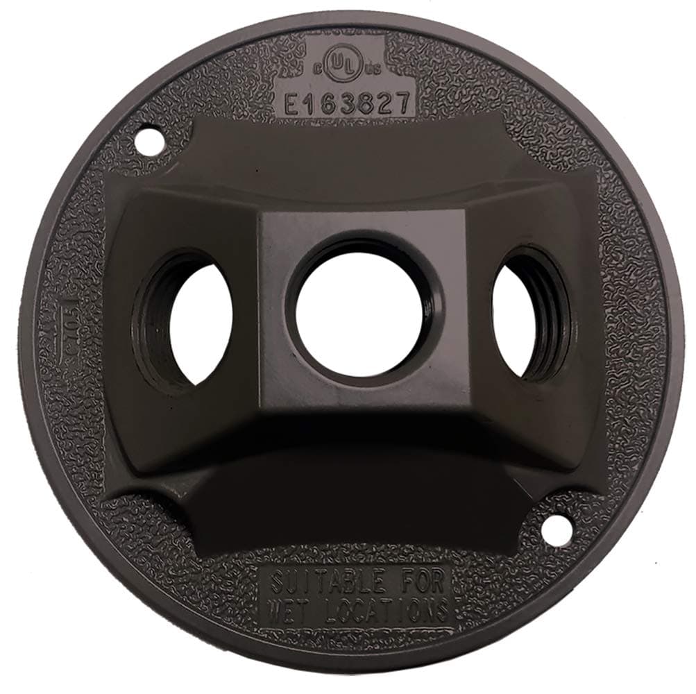 Sigma Engineered Solutions 14383BR 1/2-Inch 3 Hole Round Lamp Holder Cover, Bronze