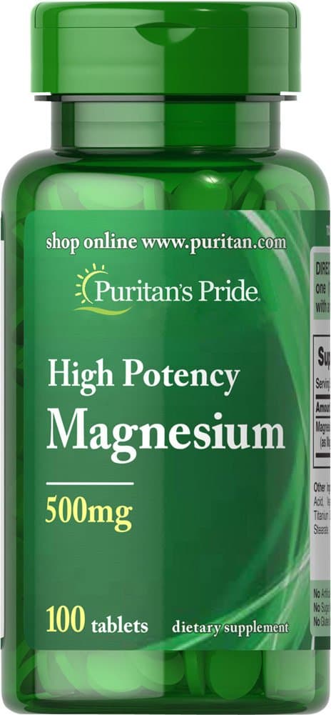 Magnesium, 500 mg, 100 Count