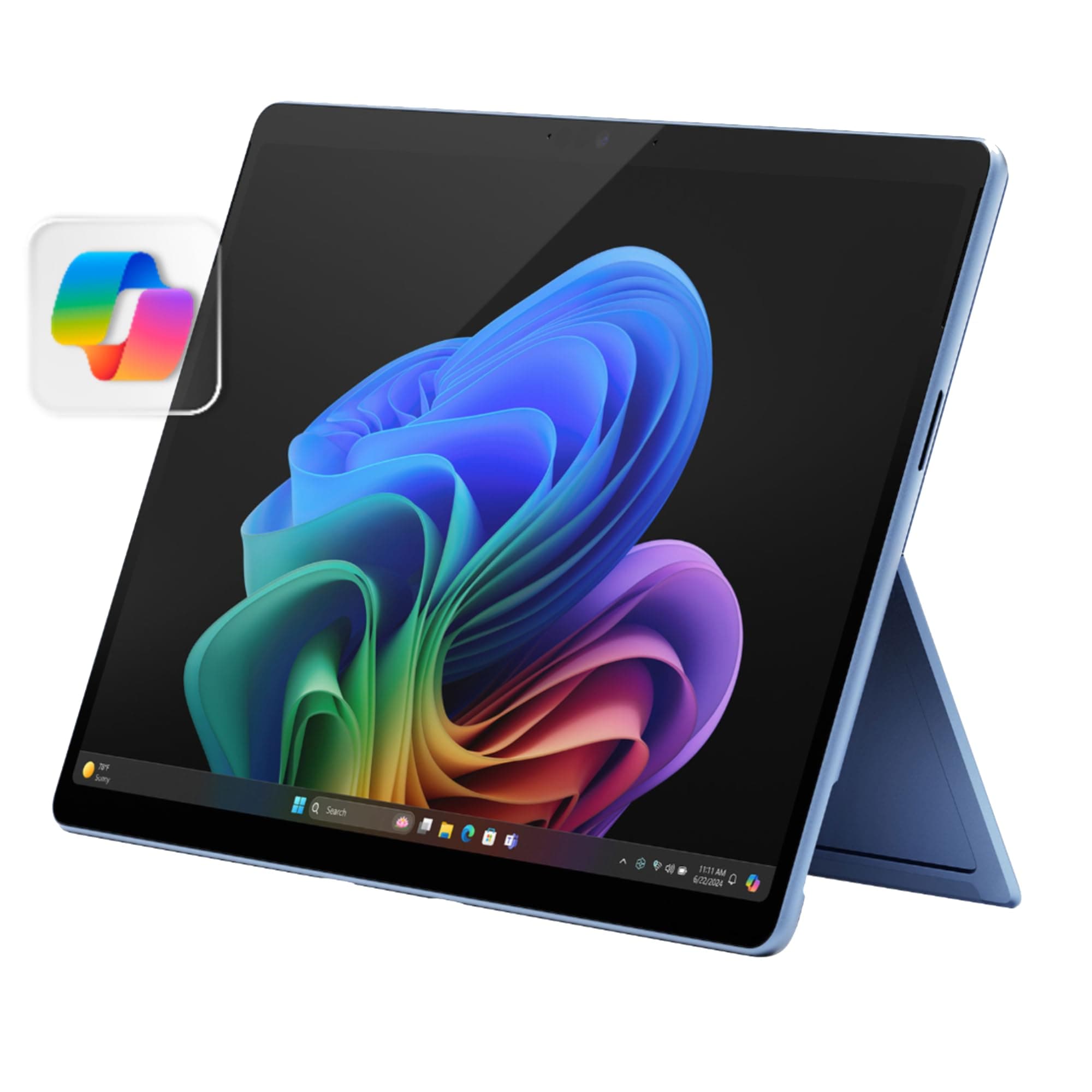 Microsoft Surface Pro 2-in-1 Laptop/Tablet (2024), Windows 11 Copilot+ PC, 13" Touchscreen Display, Snapdragon X Plus (10 Core), 16GB RAM, 512GB Storage, Sapphire