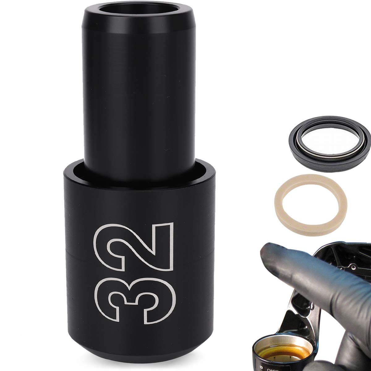 Dust Seal Installation Tool Fork Dust Seal Driver Dust Wiper Installation Tool Guide Compatible for Fox Rockshox Suspension Fork Lower Leg in 30mm 32mm 34mm 35mm 36mm 40mm