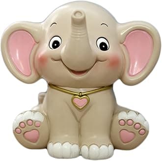 Cartoon Elephant Piggy Bank Coin Bank Money Saving Bank Money Box-Pink