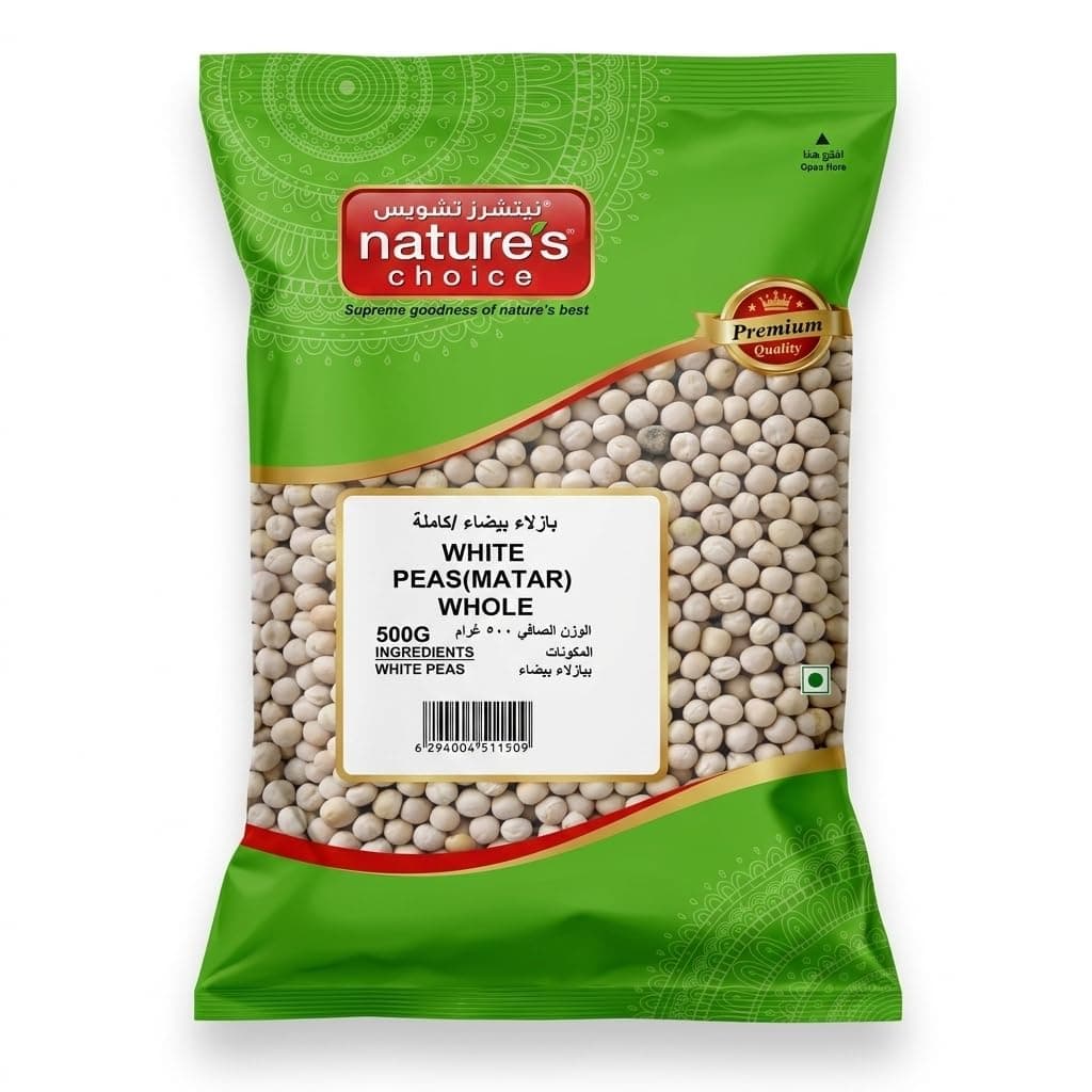 Natures Choice White Peas Matar Whole - 500 gm