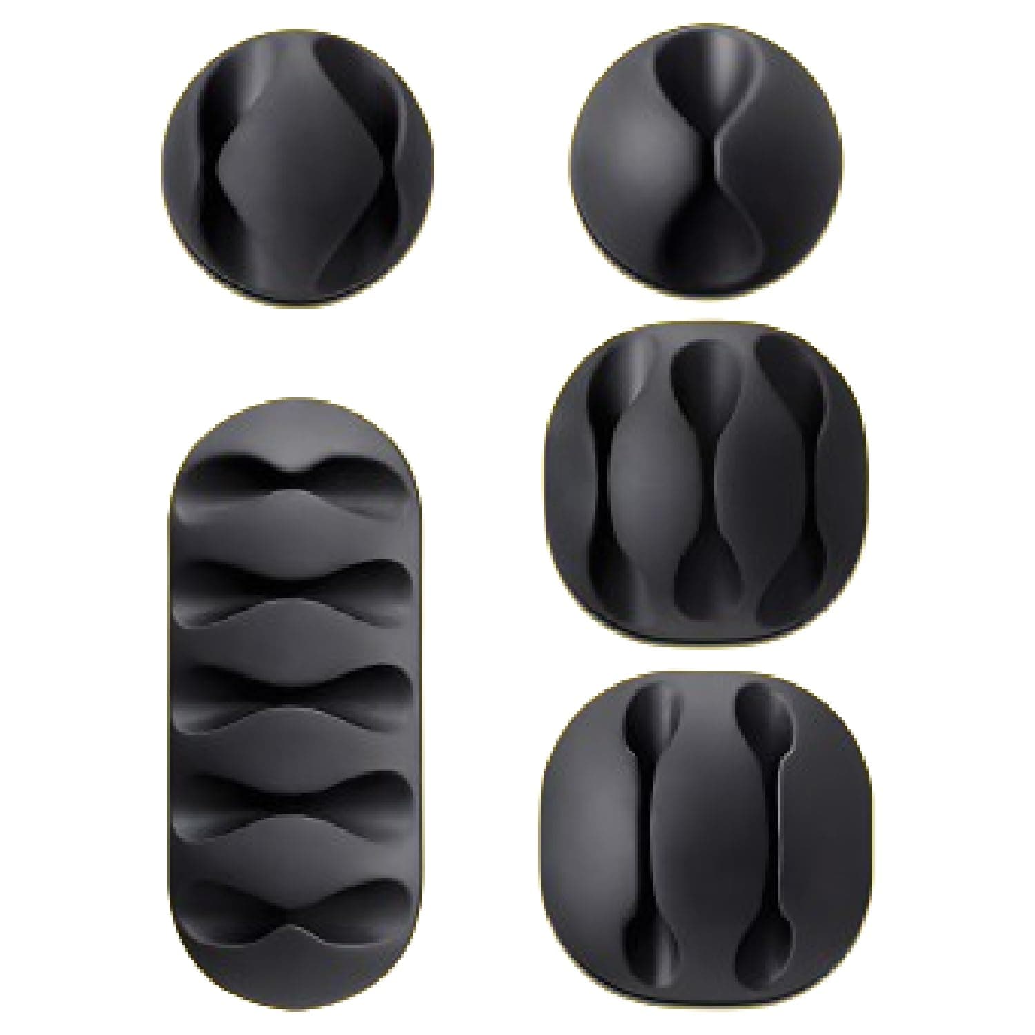 Oblivion Cable Organizer 5 Pcs – Adhesive Wire Cable Clips Cord Holder Set for Charging Stations, Desktop, Laptop, Mobile, Earphones, Wall-Mounted Plug Management, Multi-Purpose Sticky Stoppers