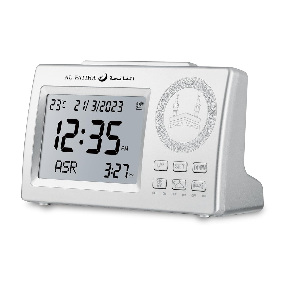 Muslim Azan Clock, Azan Table Prayer Clock with LCD Display, Azan Alarm Clock, Home/Office/Mosque Digital Azan Clock
