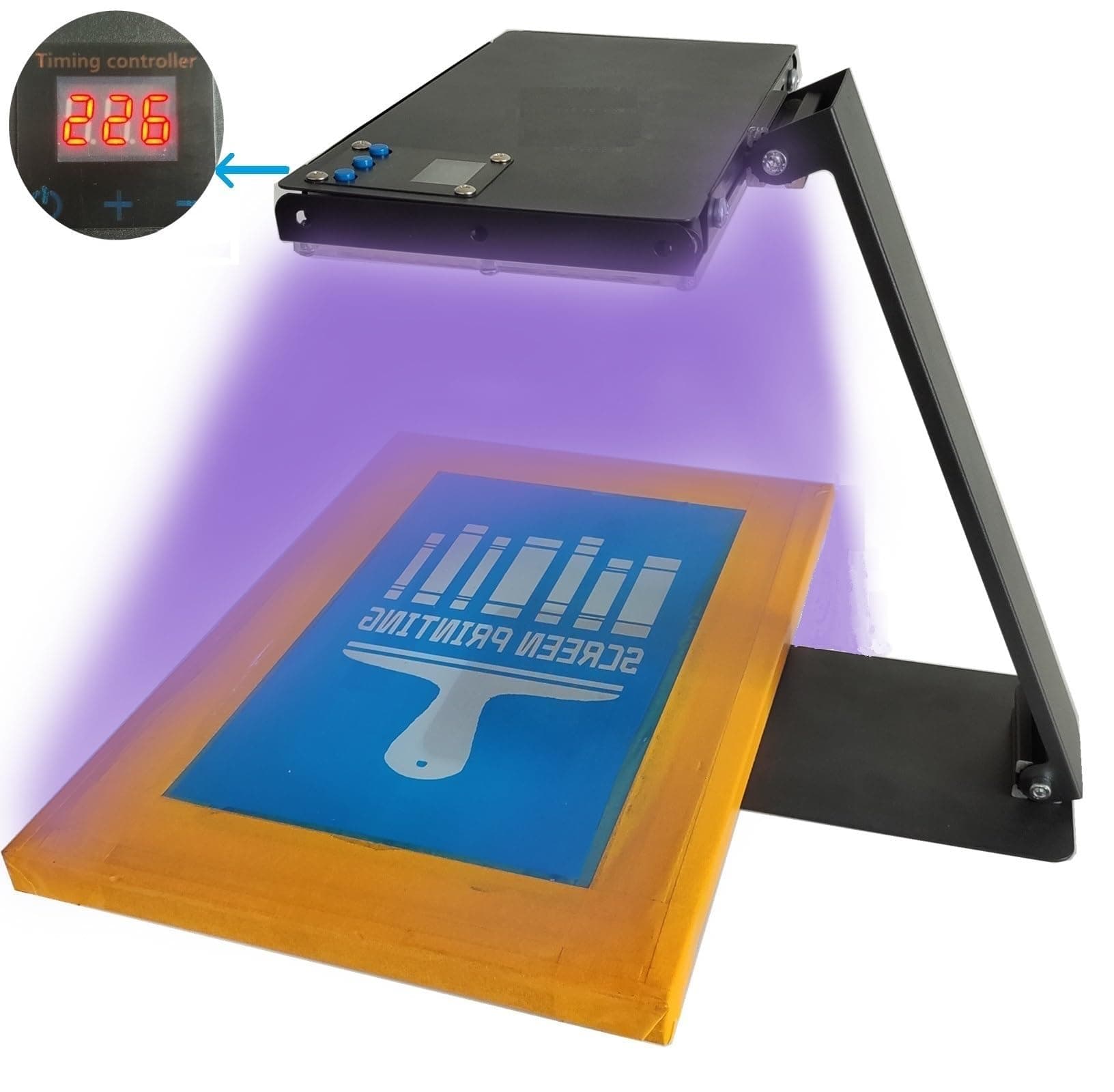 30W LED Exposure Unit for Screen Printing - Foldable Design, 1-999s Adjustable Exposure Time for Screen Printing Plate Making and Cyanotypes