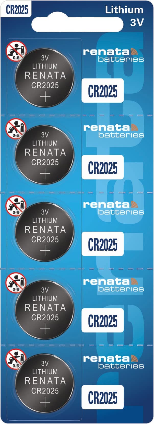 Renata Lithium CR2025 Batteries