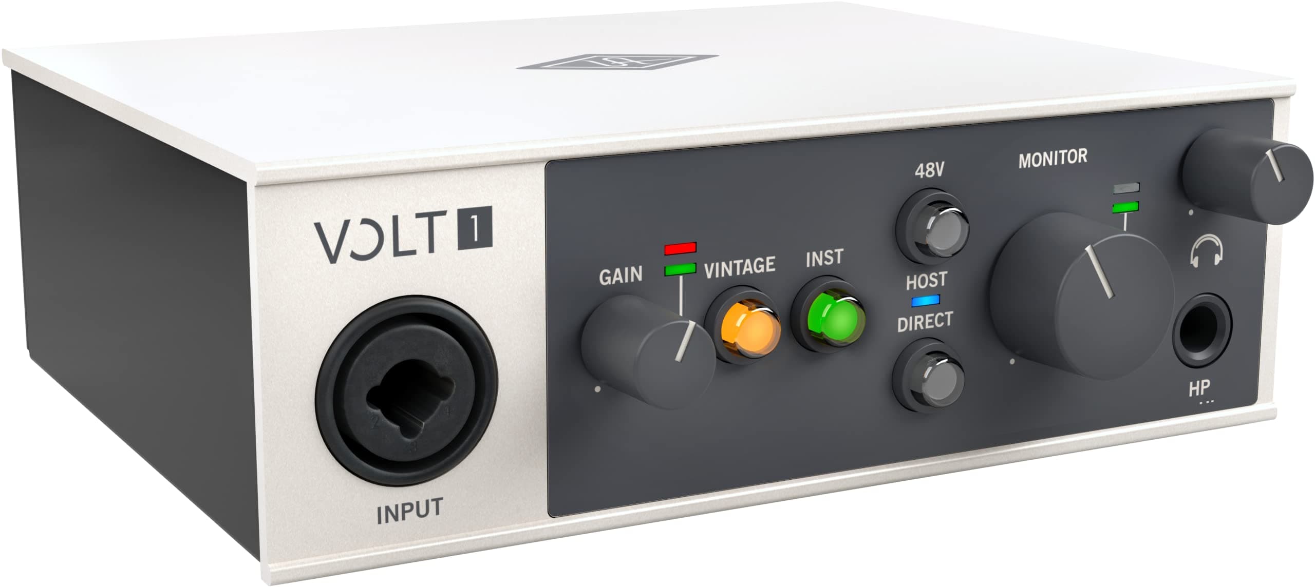 Universal Audio Volt 1 USB Recording Studio 1-in/2-out, 24-bit/192kHz AD/DA USB-C Audio Interface with 1 Preamp and MIDI I/O - Mac/PC/iOS