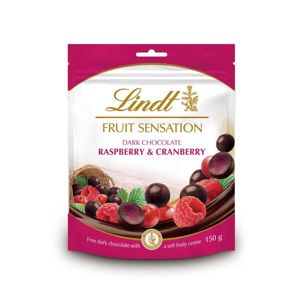 Lindt Sensation Fruit Raspberry & Cranberry, 150g