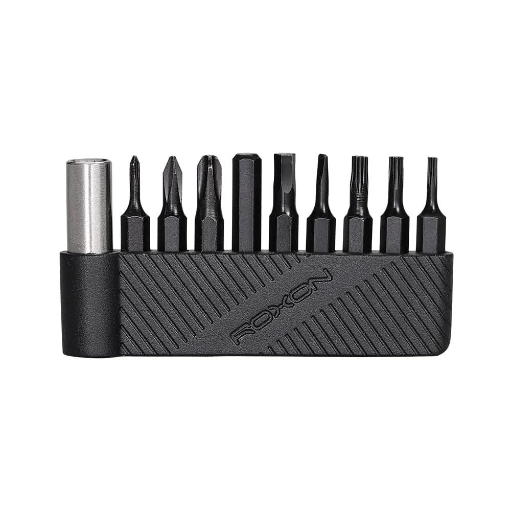 9 pcs bits Group with Magnet Extended Holder to Adapt bits for ROXON KS2, H1, S802S,M2,M3; Different Size of Screwdriver T8 T6T10 PH0 PH2