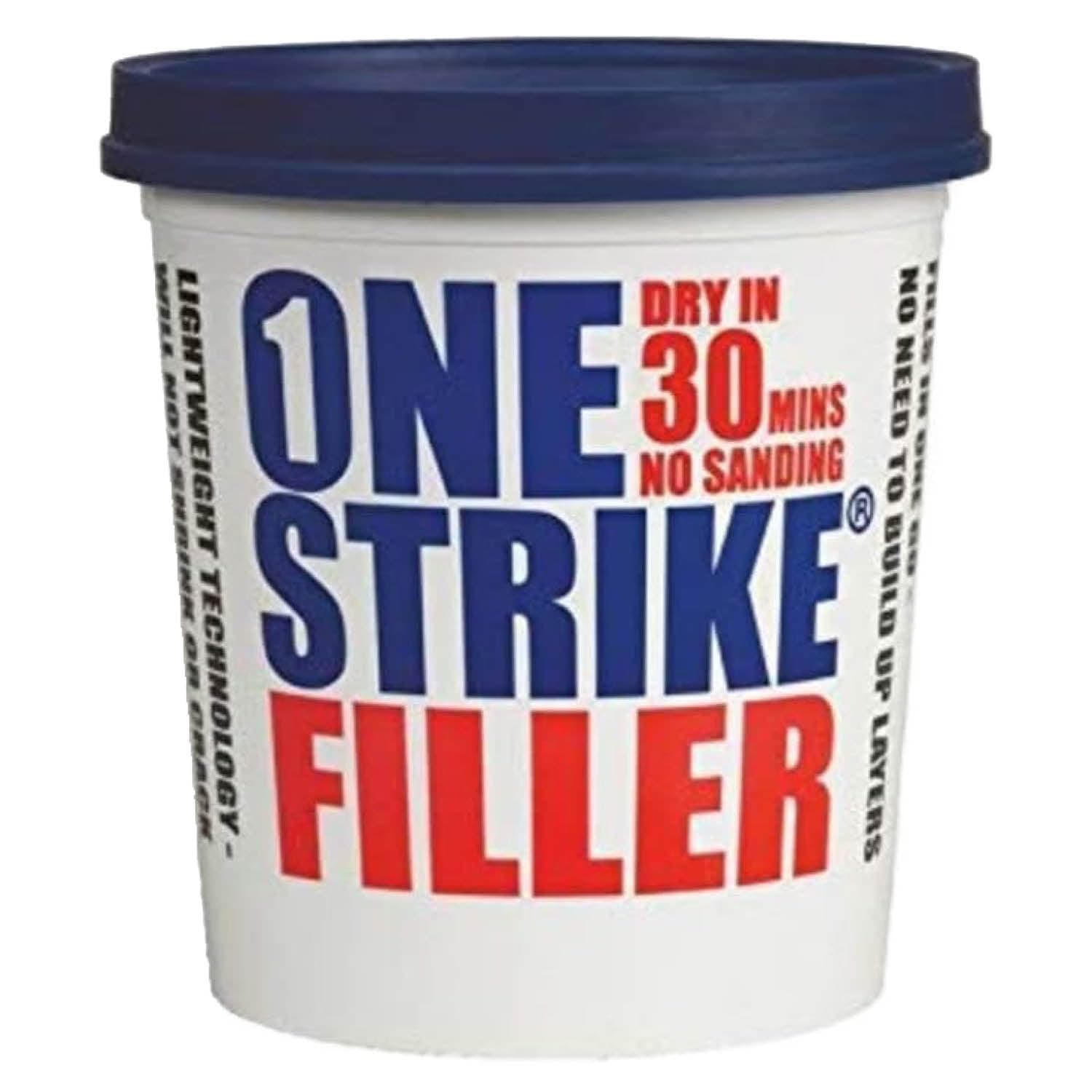 Everbuild – One Strike – Multi-Purpose Quick-Drying Filler – One-Time Application – White – 450 ml Tub