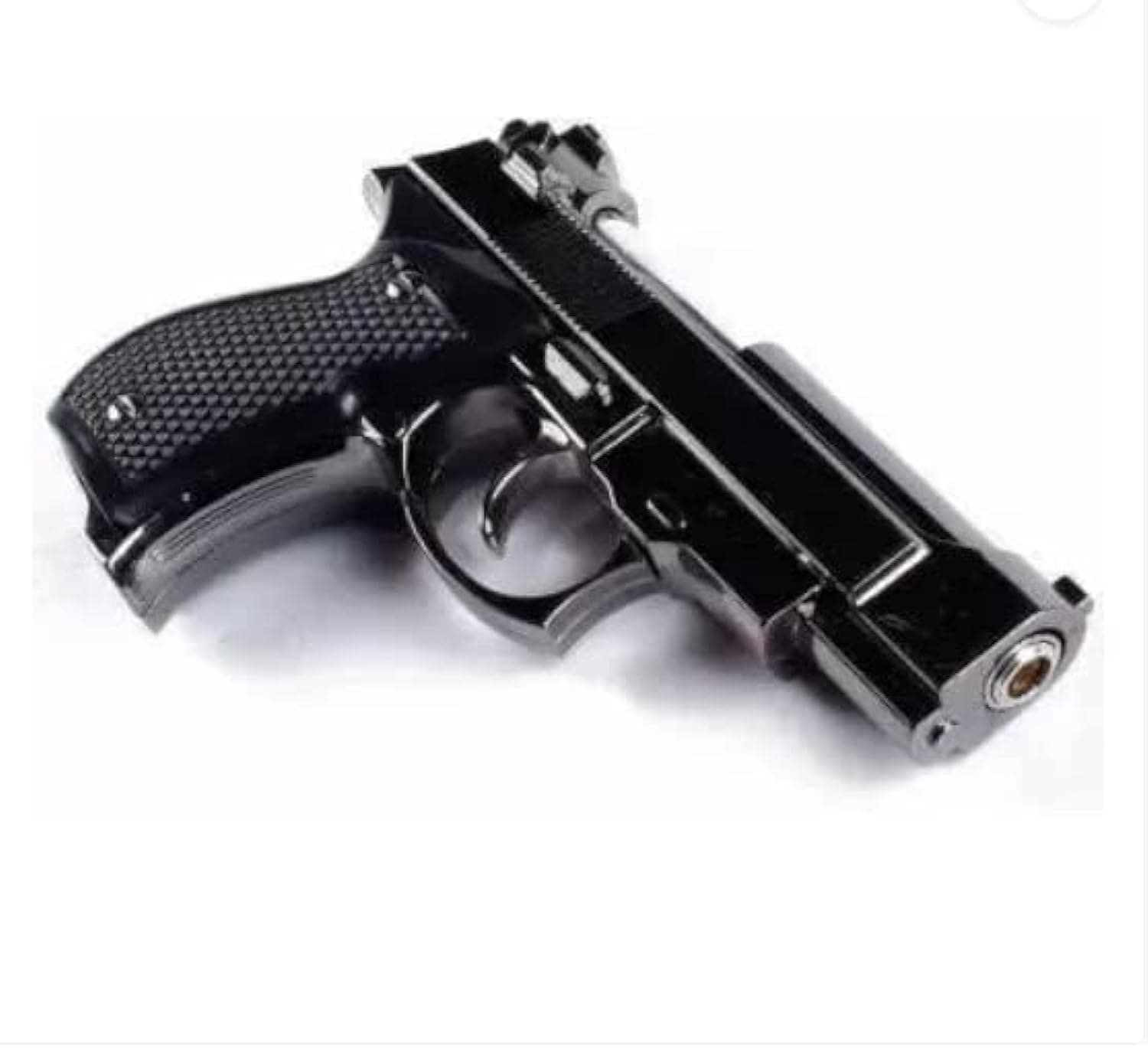 MEESA 608 Metal Gun Lighter with Barrel Pull Back System (Black Jet Flame)