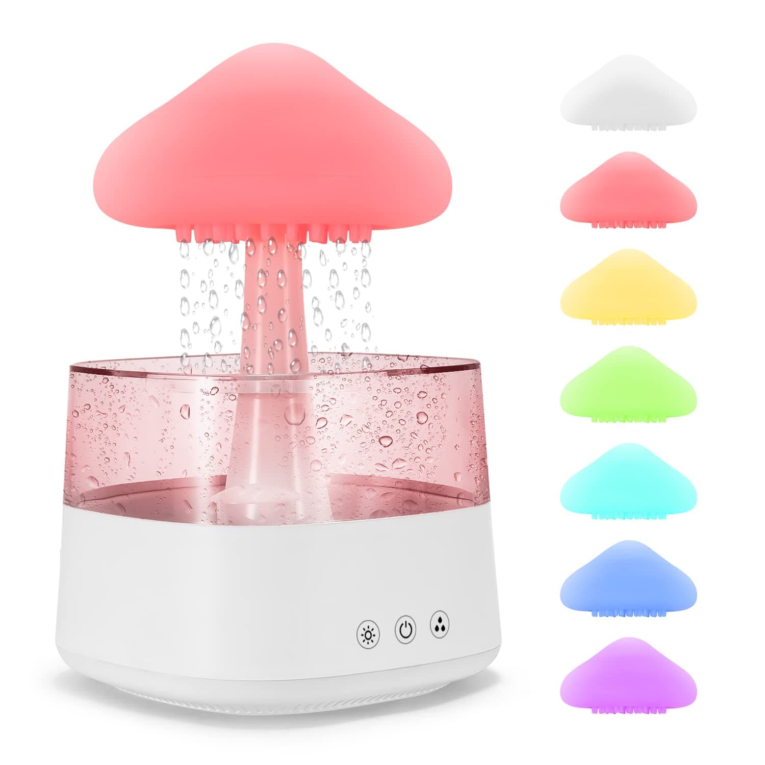 EBSTLRain Cloud Humidifier Raining Cloud Night Light Aromatherapy Essential Oil Diffuser with 7 Changing Colors Lights Desk Fountain Water Drop Sound for Large Room & Home