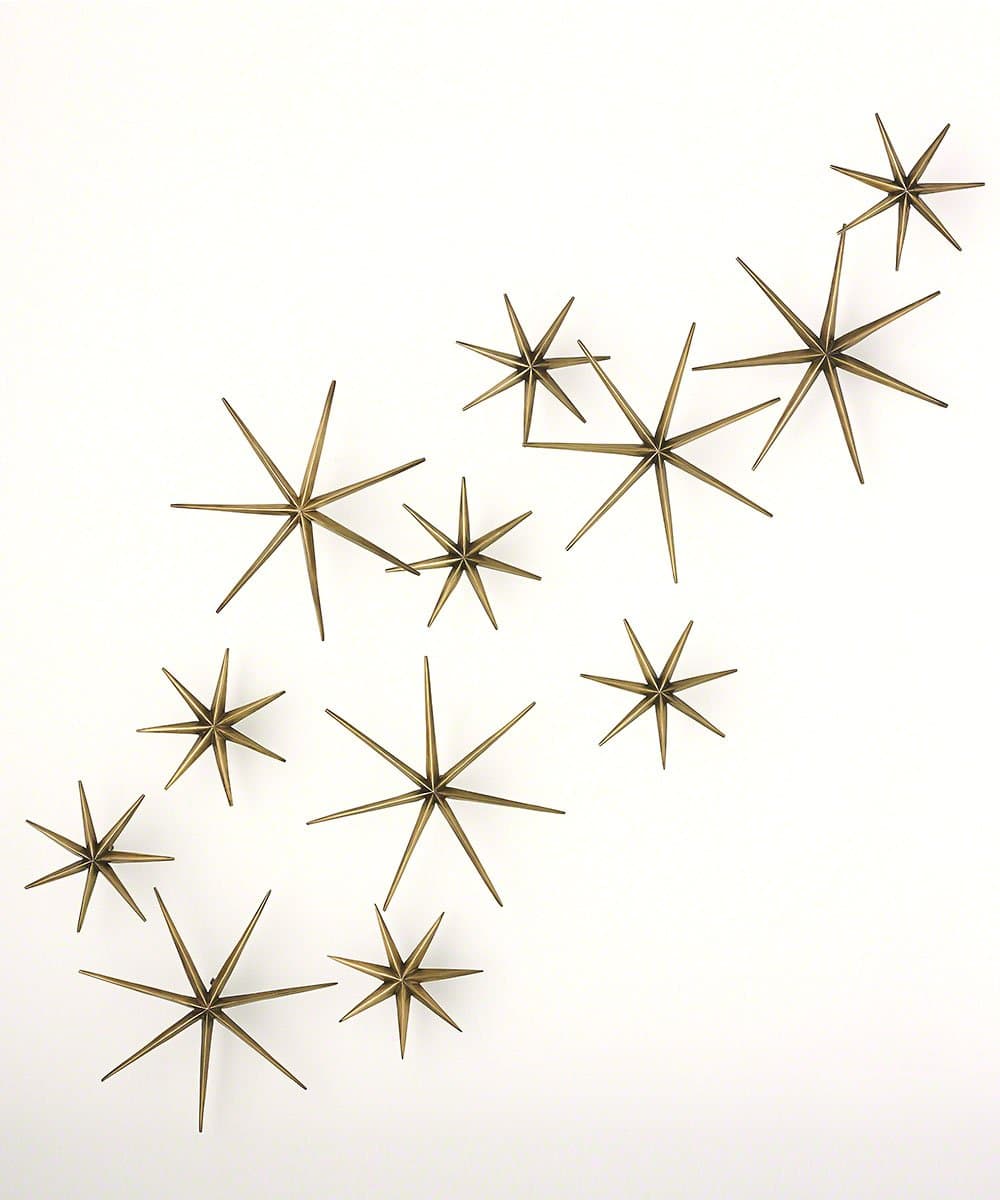 Global ViewsS/12 Etoile Brass Wall Decor