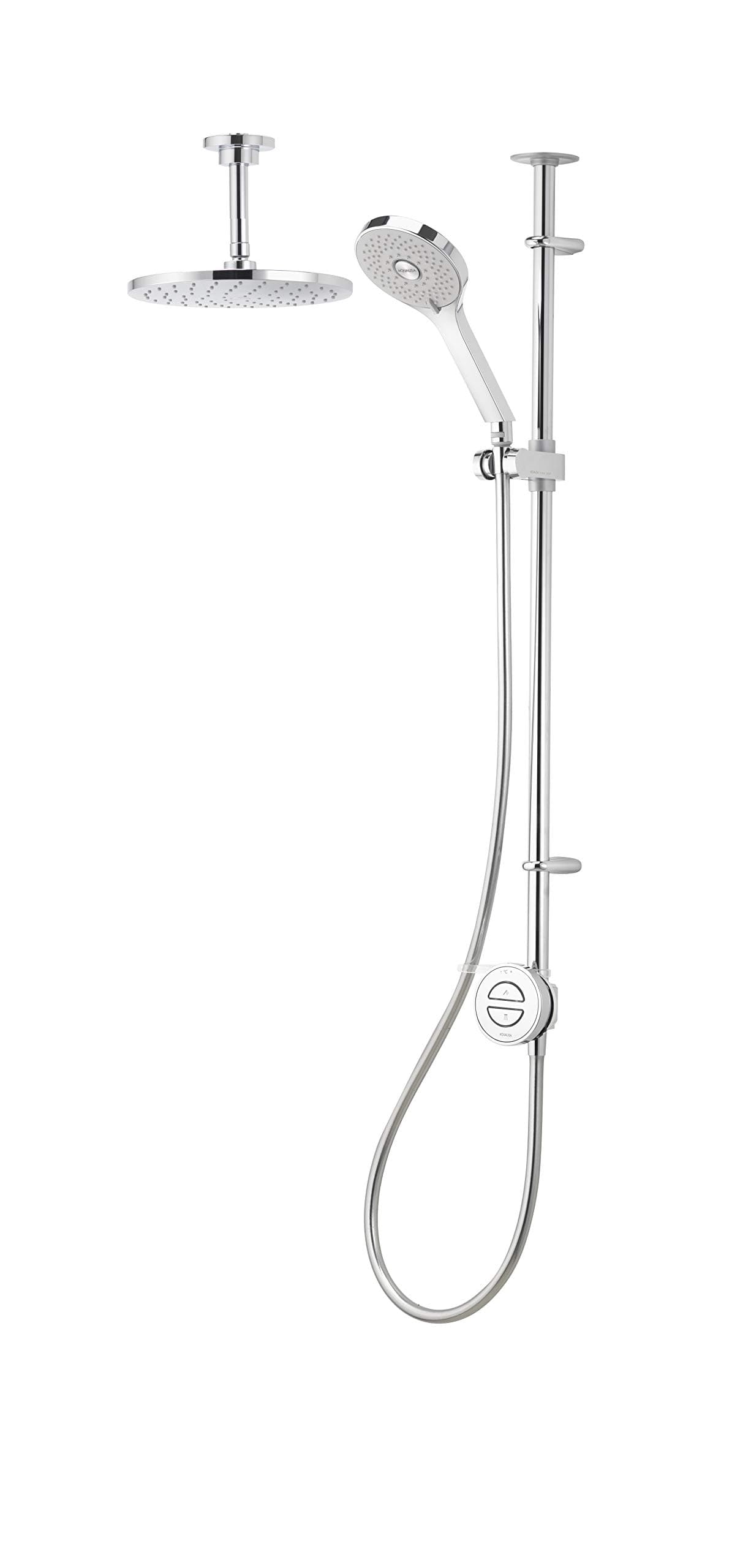 AqualisaUnity Q Smart Shower Exposed w/Adjustable and Ceiling Fixed Heads (HP/Combi)